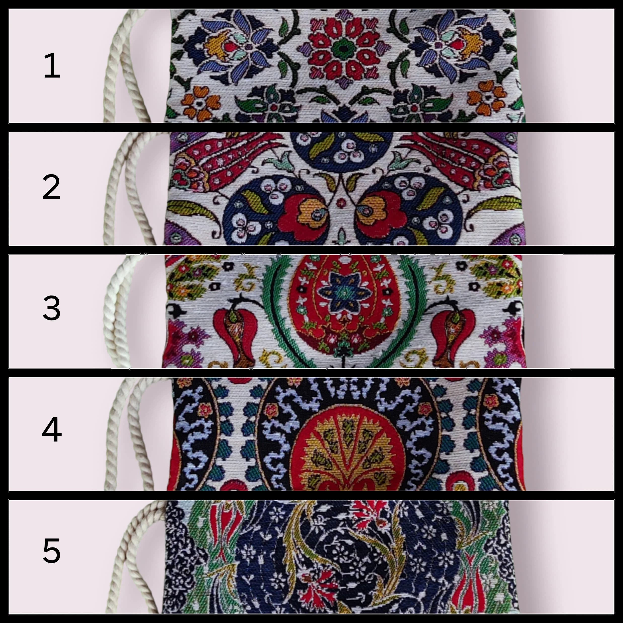 Tapestry Zippered Wallet, Authentic Gobelin Small Bag, Kilim Wallet, Turkish Pattern & Motif, Small Book Pouch, Unique Pattern Coin Purse - image 3