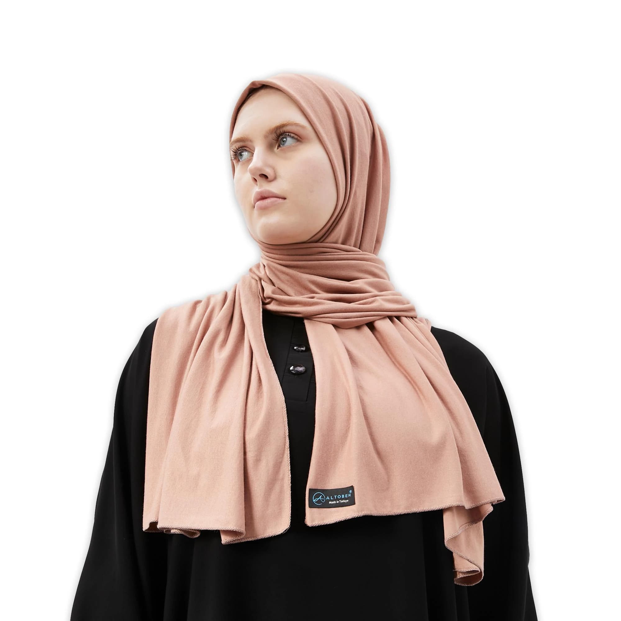 Stretchy Shawl Hijab in Cotton Jersey - Comfy & Stylish