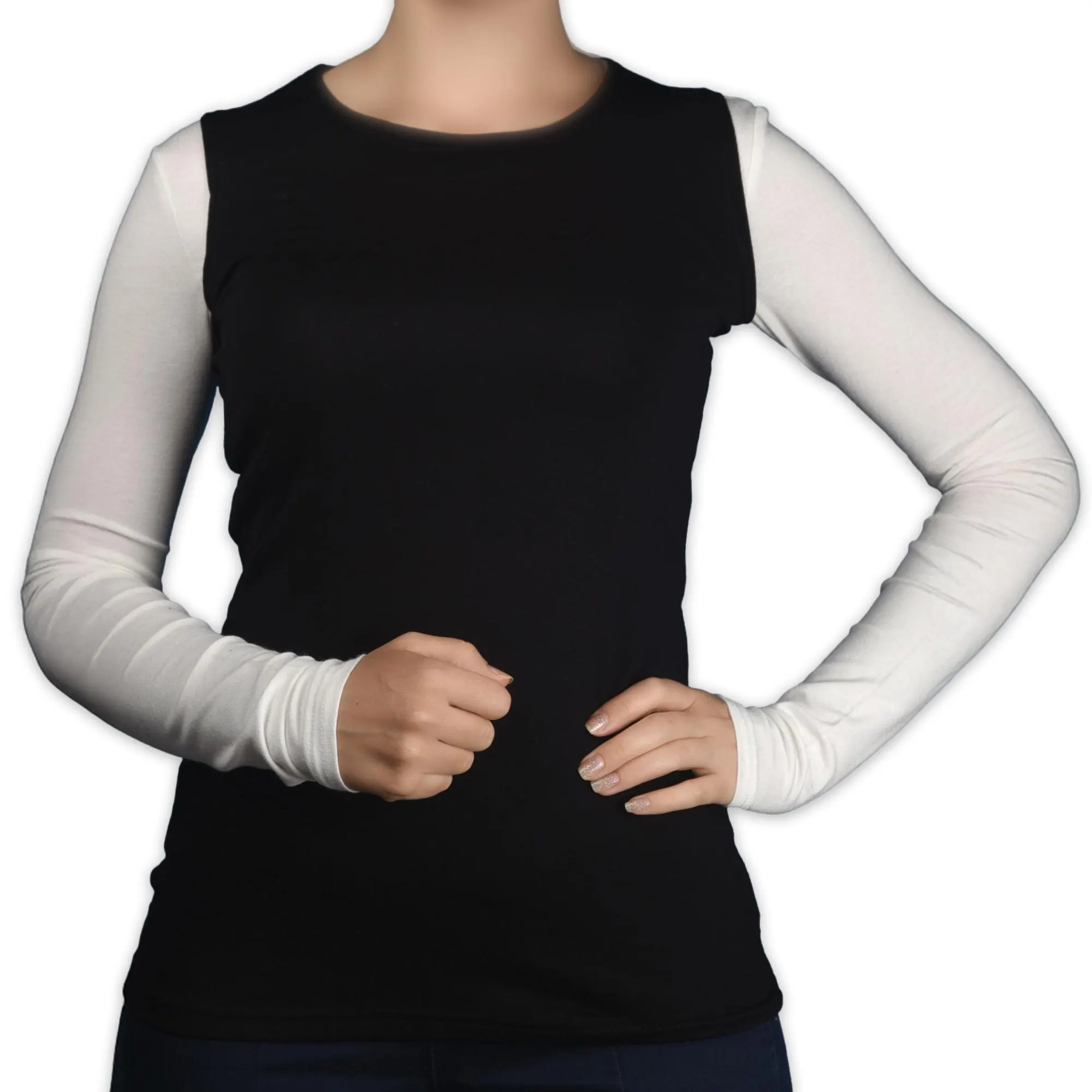 Sleeveless Viscose Body for Women, Modest Hijab Layering Tank Top, Crew Neck Under Hijab Base Layer, Soft Stretch Undershirt, Breathable Top