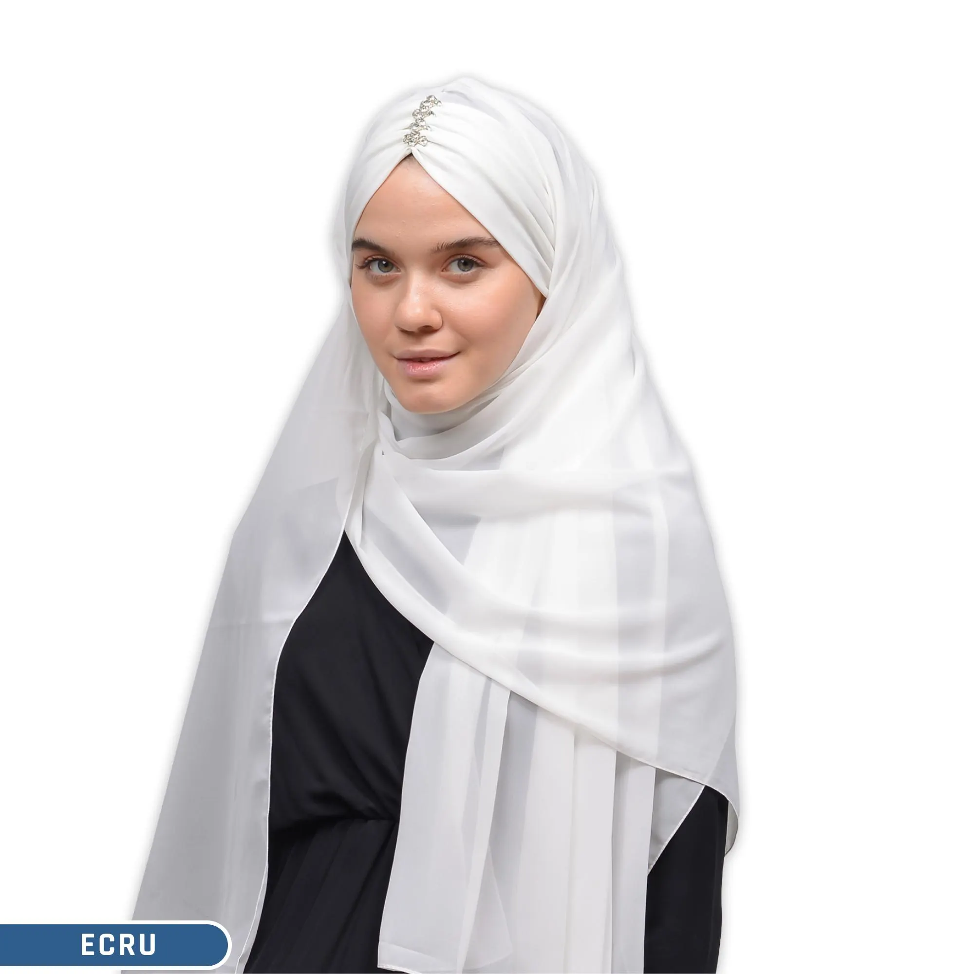 Stone Chiffon Hijab Scarf: Elegant Muslim Women's Shawl - image 4