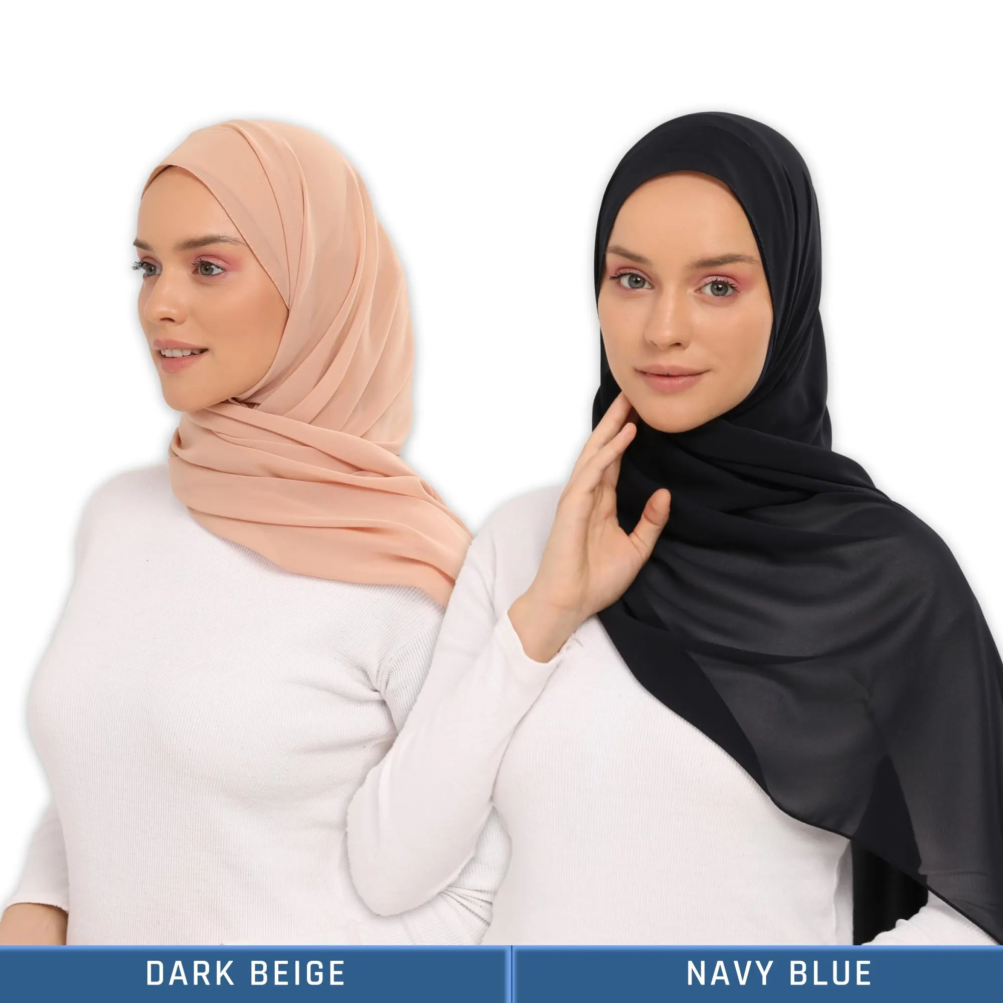 Chiffon‑Viscose Instant Hijab Shawl – 2‑in‑1 Ready‑to‑Wear Modest Wrap - image 2