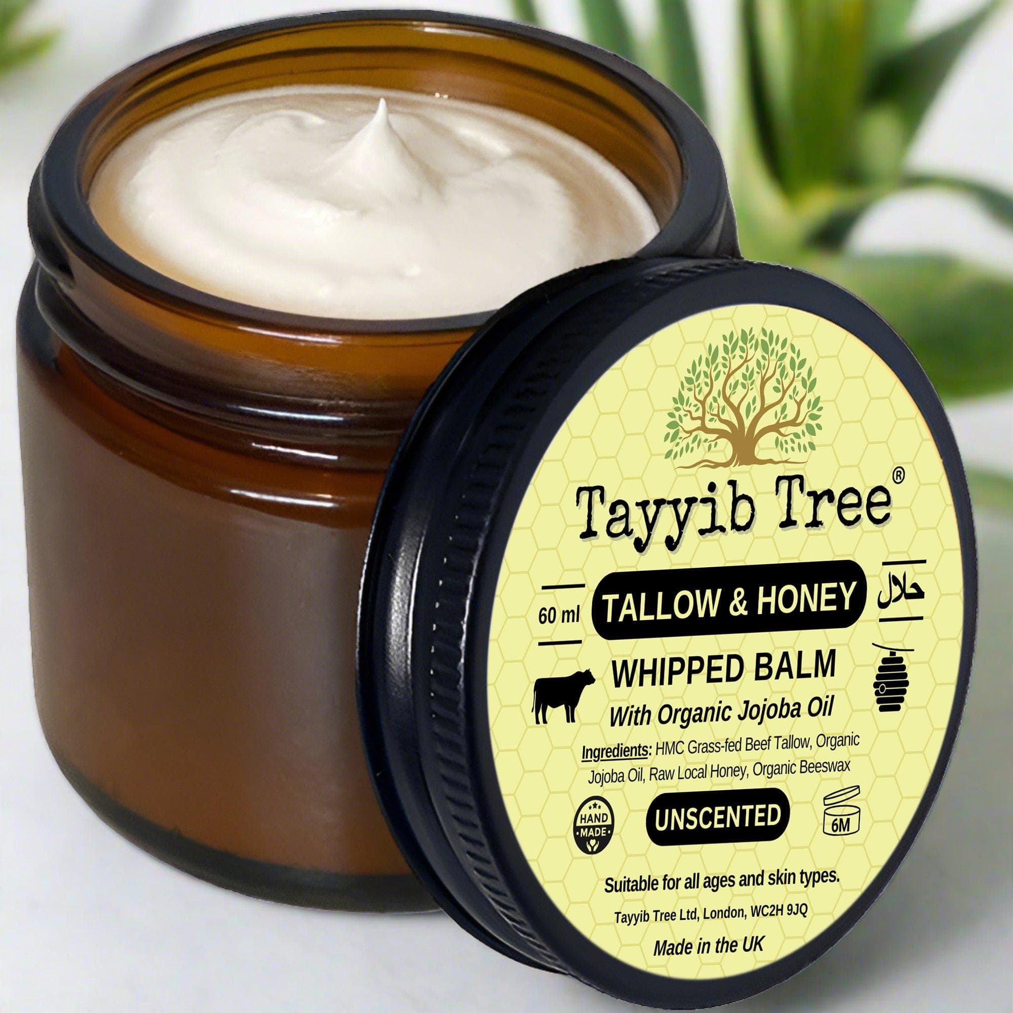 Halal Grass Fed Tallow & Raw Honey Whipped Balm | Natural Skin Repair Balm for Eczema, Proriasis, Dry and Sensitive Skin | UK Handmade - image 3