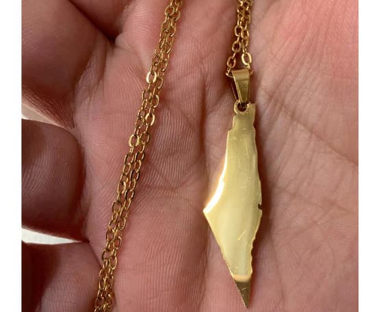 Palestine necklace, Palestine gold country shape necklace, Palestine fundraiser, Palestine jewellery, Eid gift, Islamic necklace, Muslim - image 3