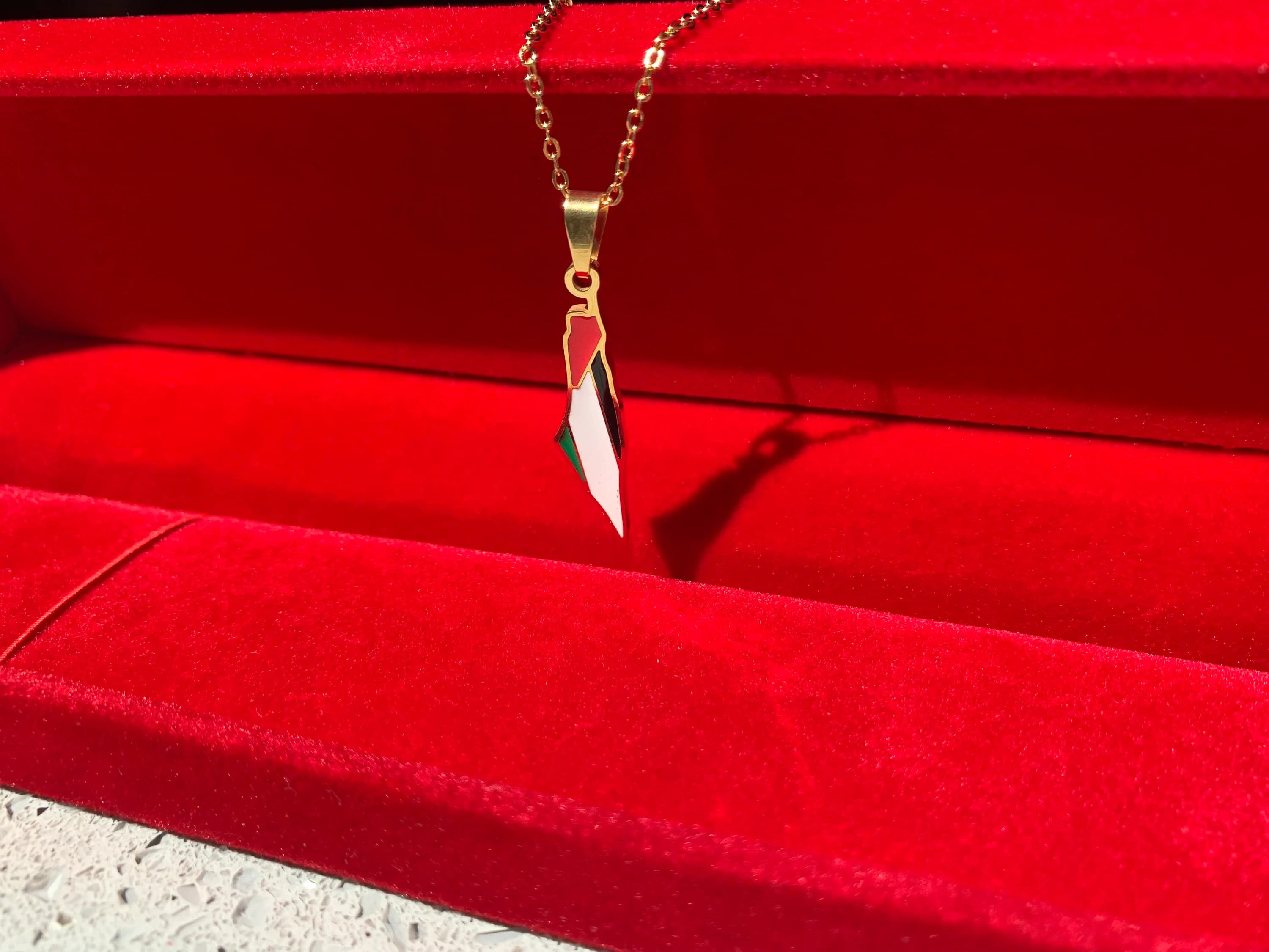 Palestine necklace, Palestine flag colours necklace, palestine fundraiser, Palestine jewellery, Islamic necklace, Ramadan gift, Eid gift