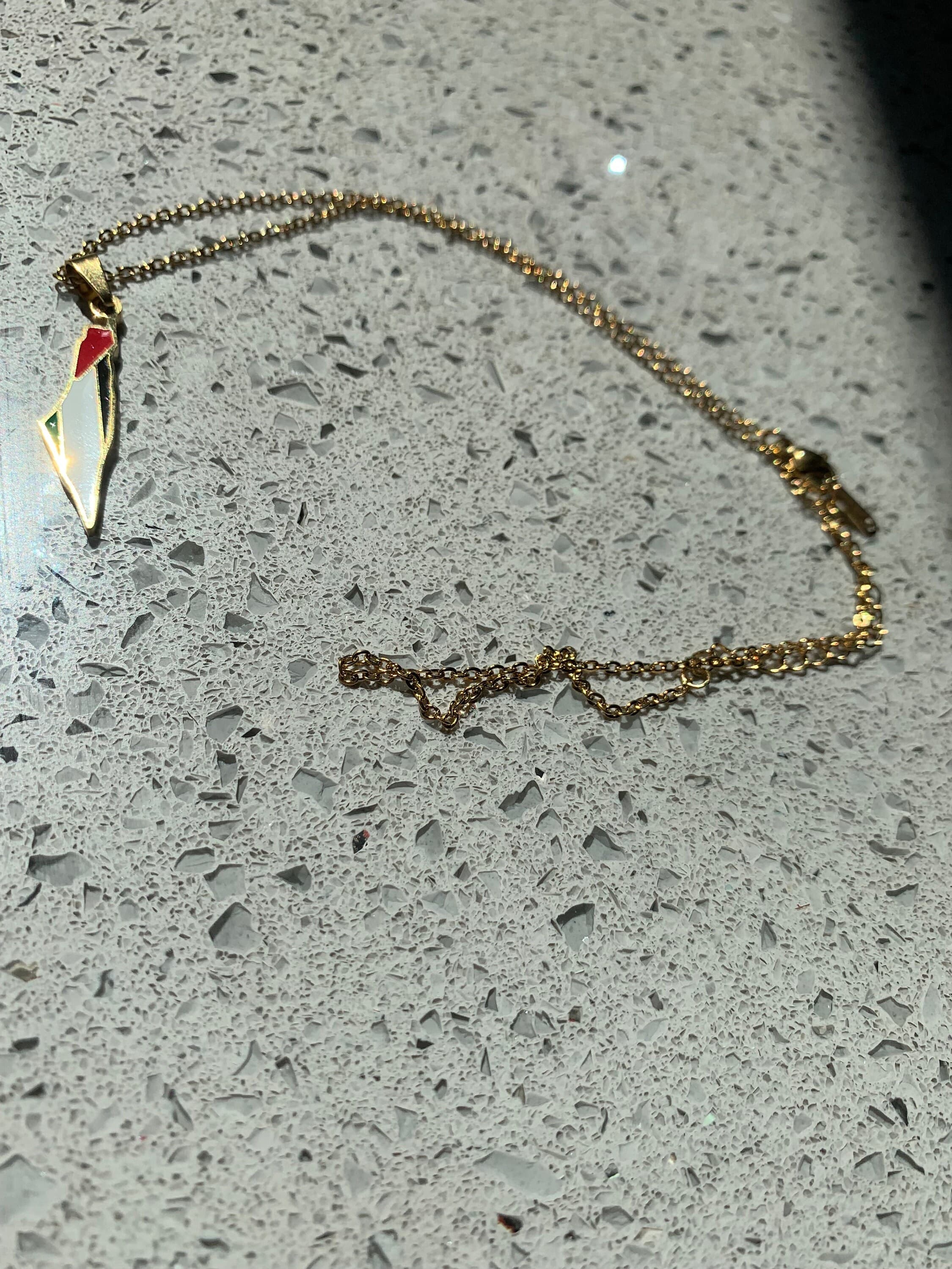 Palestine necklace, Palestine flag colours necklace, palestine fundraiser, Palestine jewellery, Islamic necklace, Ramadan gift, Eid gift - image 3