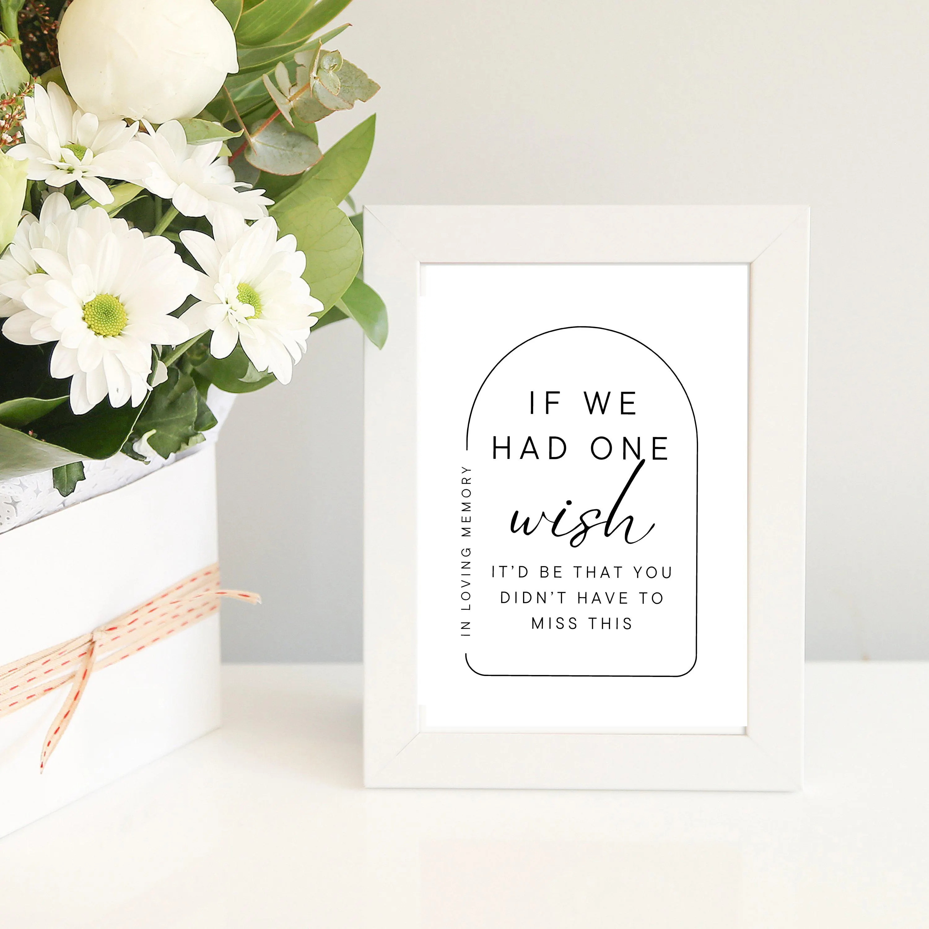 Wedding Memorial Sign, If We Had One Wish PDF, In Loving Memory Poster, Wedding Table Sign, Remembrance Picture, Memorial Table Decor ID189