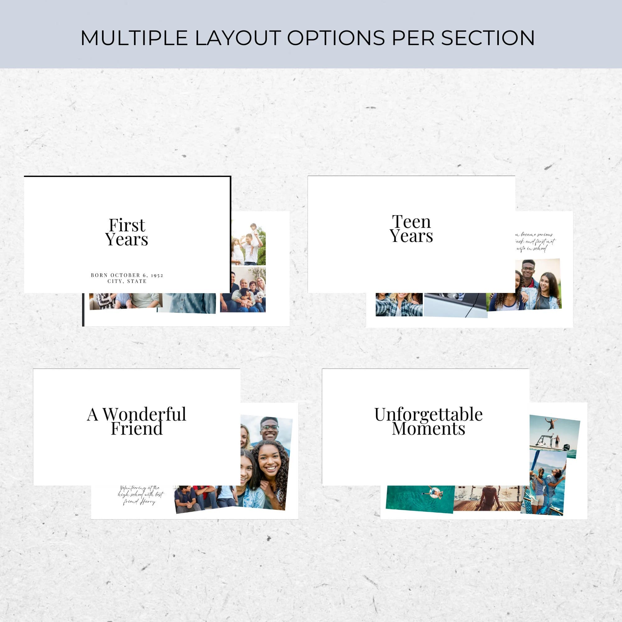 Funeral Slideshow Template, Celebration of Life PowerPoint Slide Deck, Minimalist Memorial Video, Classic Tribute Photo Template Man ID19 - image 2