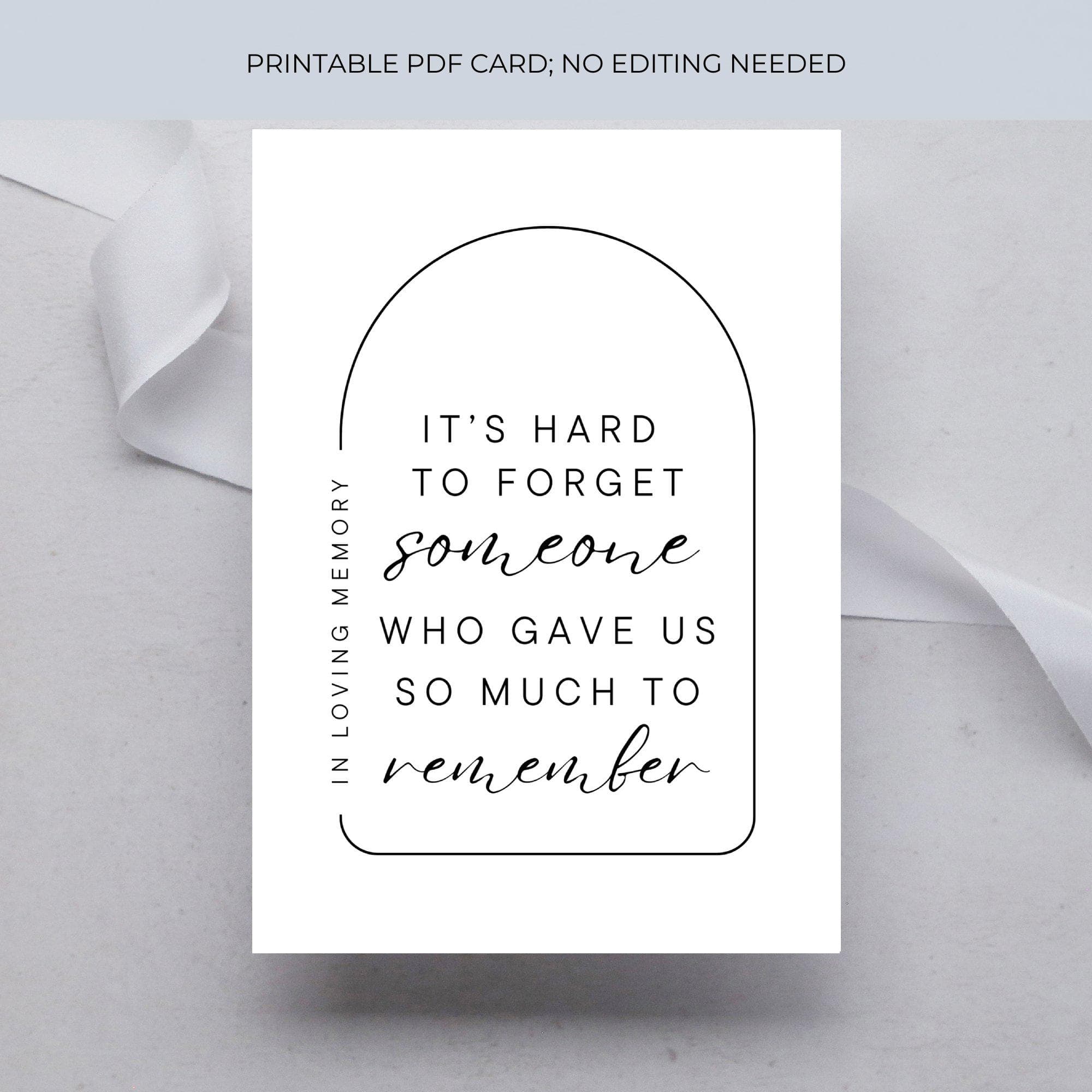 a card with a handwritten quote on it
