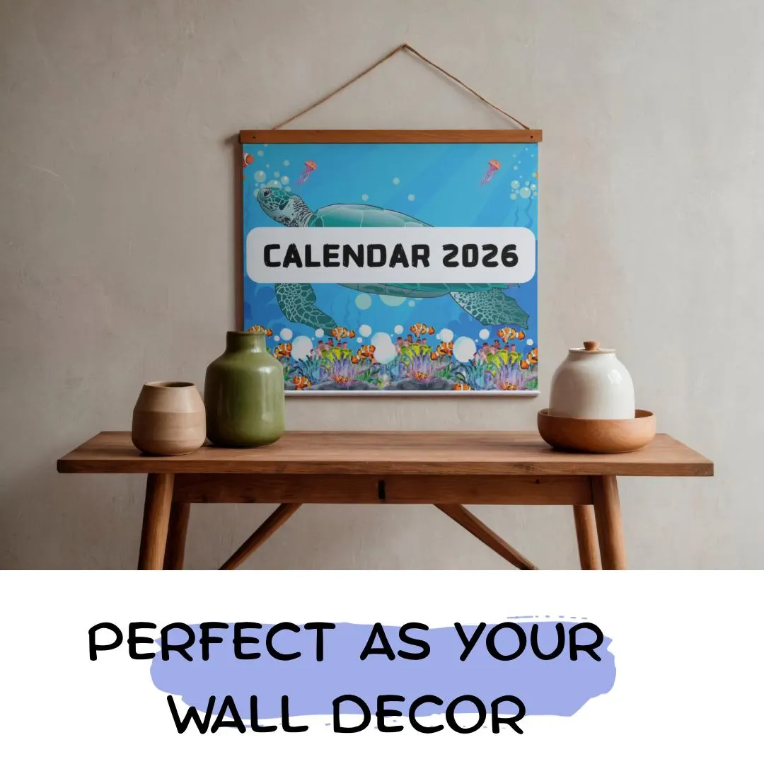 Underwater Sea Calendar 2026/ Ocean Life Wall Calendar PDF/ Marine Printable Gift/ Digital Download - image 4