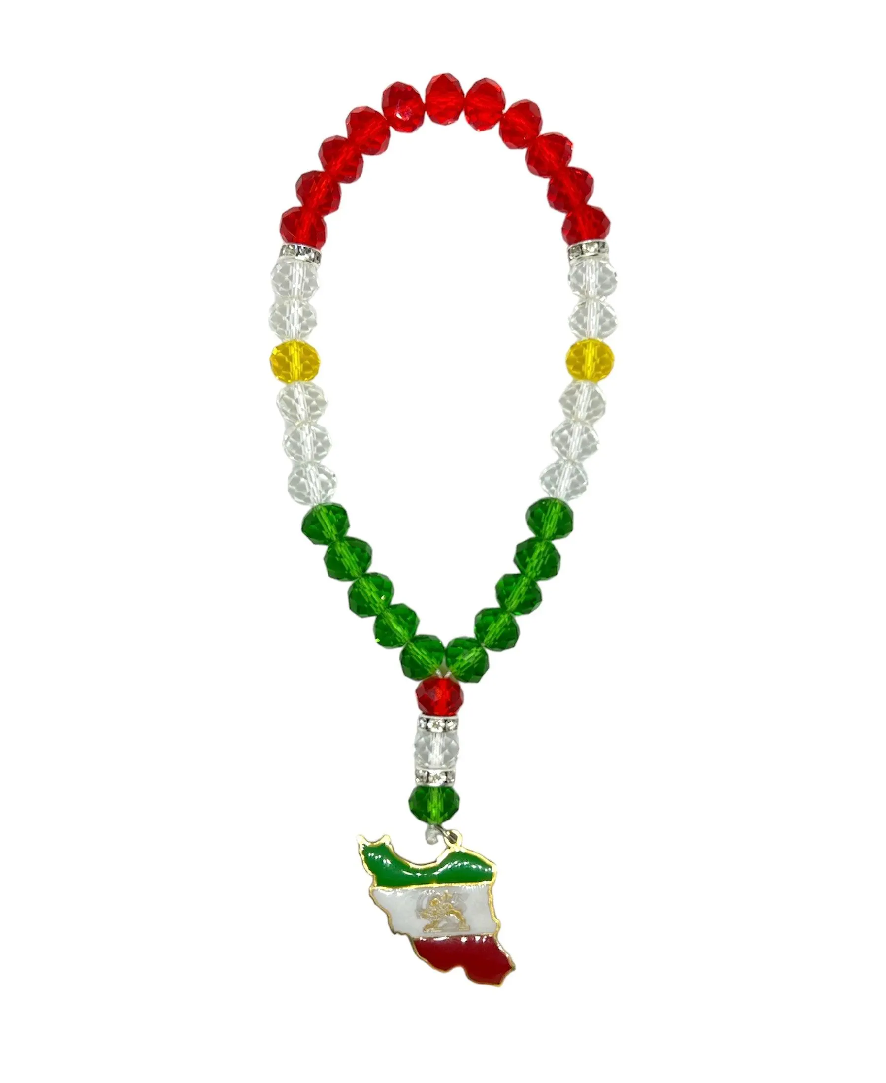 Tasbih mit Iran Land Symbol und Flagge