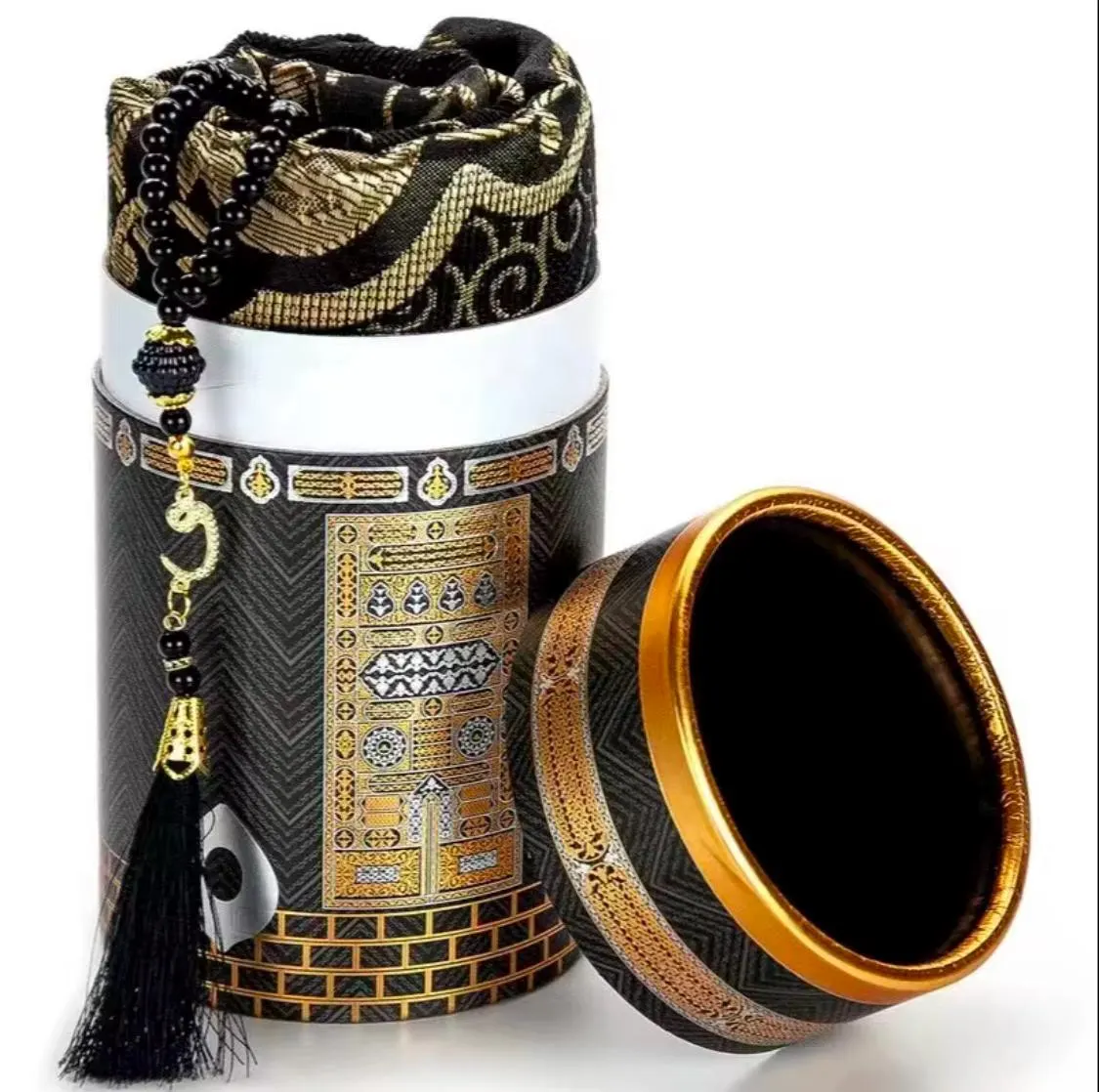 Kaaba Design Prayer Mat & Tasbih Set | Islamic Gift - image 3
