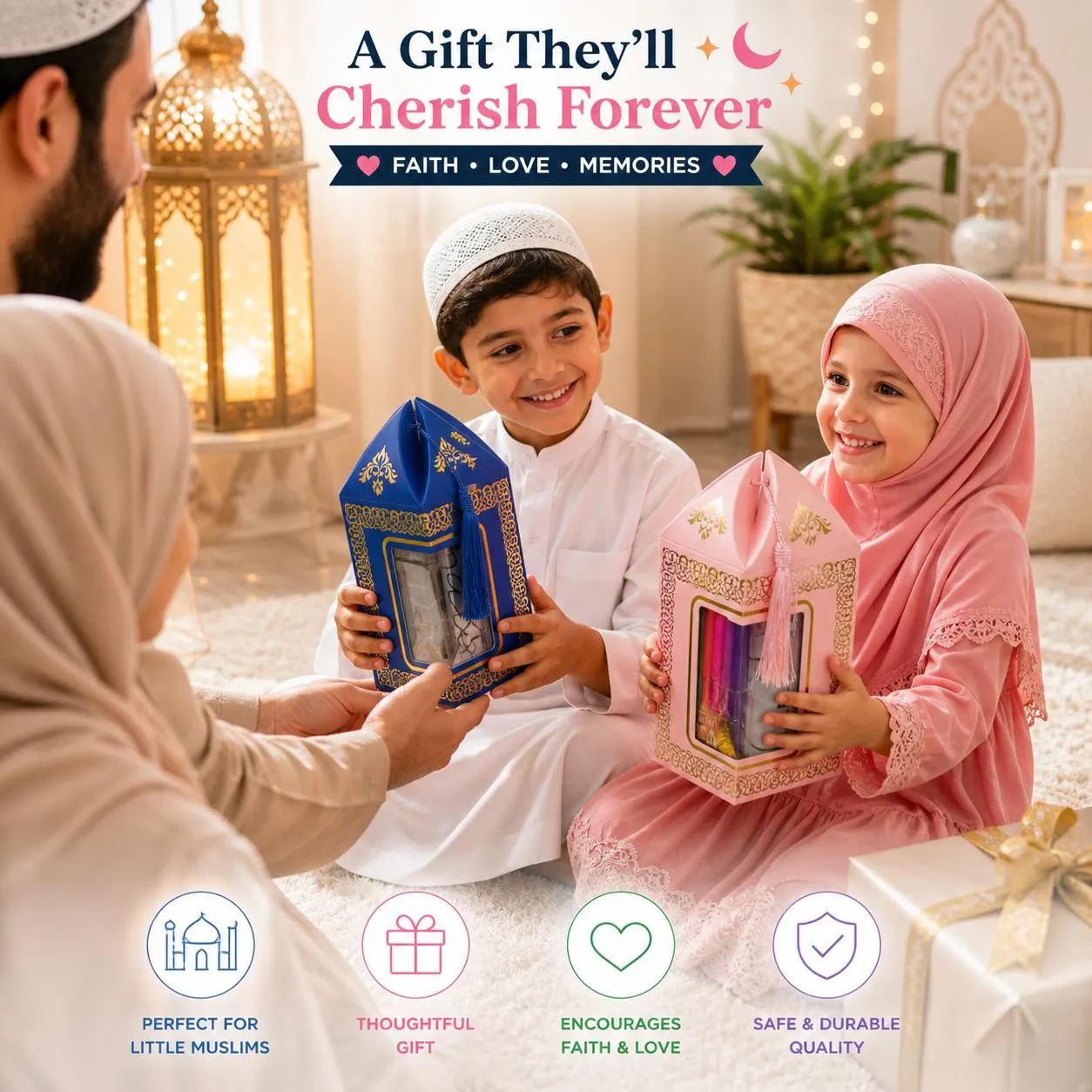 Kids Colouring Prayer Mat Set | Islamic Salah Learning Activity (Includes Pens) - image 4