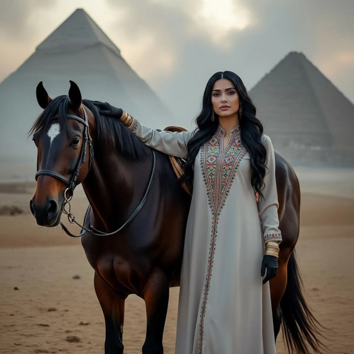 Moroccan Style Abaya with Intricate Colorful Embroider - image 5