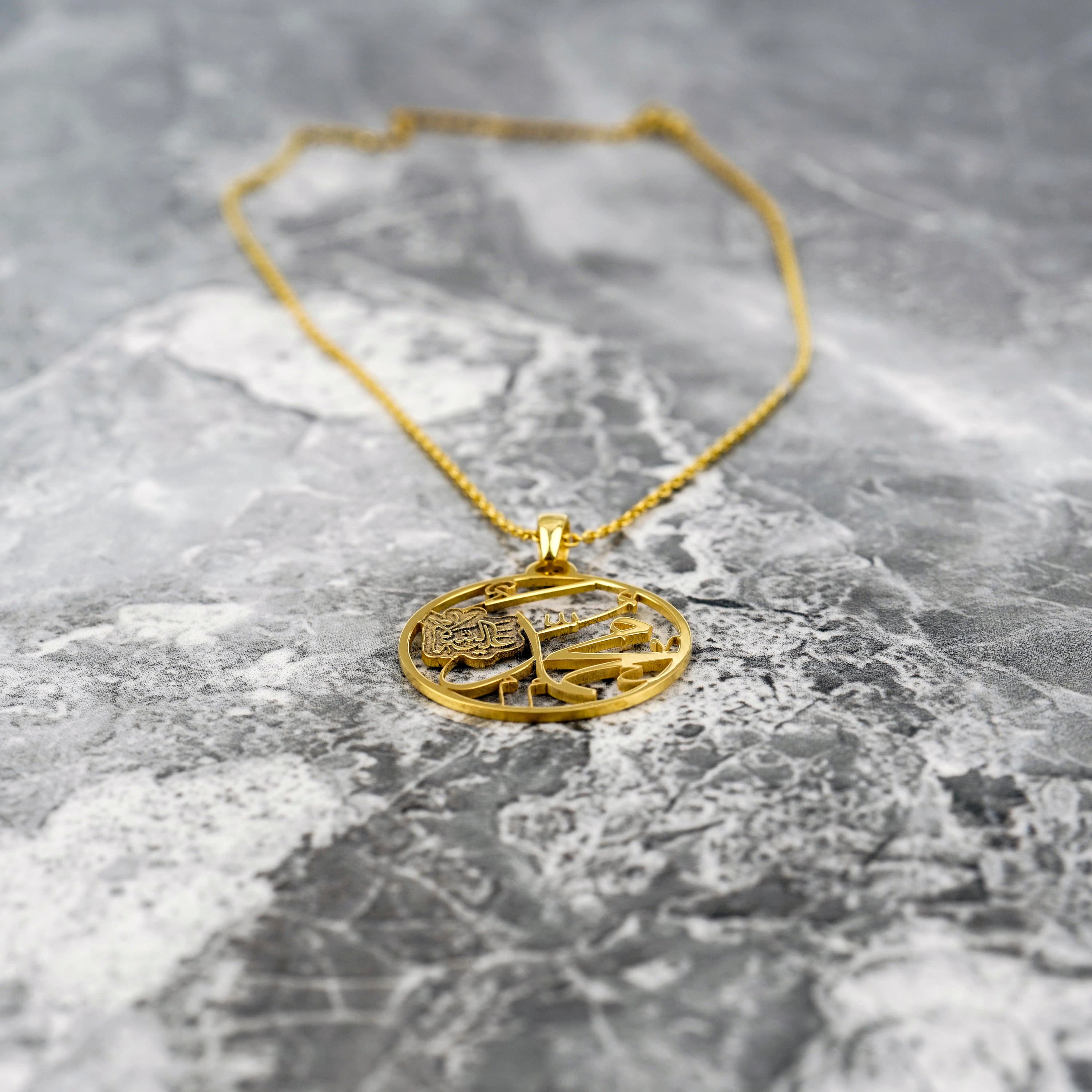 Islamic Necklace Muhammad 18K Gold Plated Silver Pendant Jewelry Gift for Her - image 4