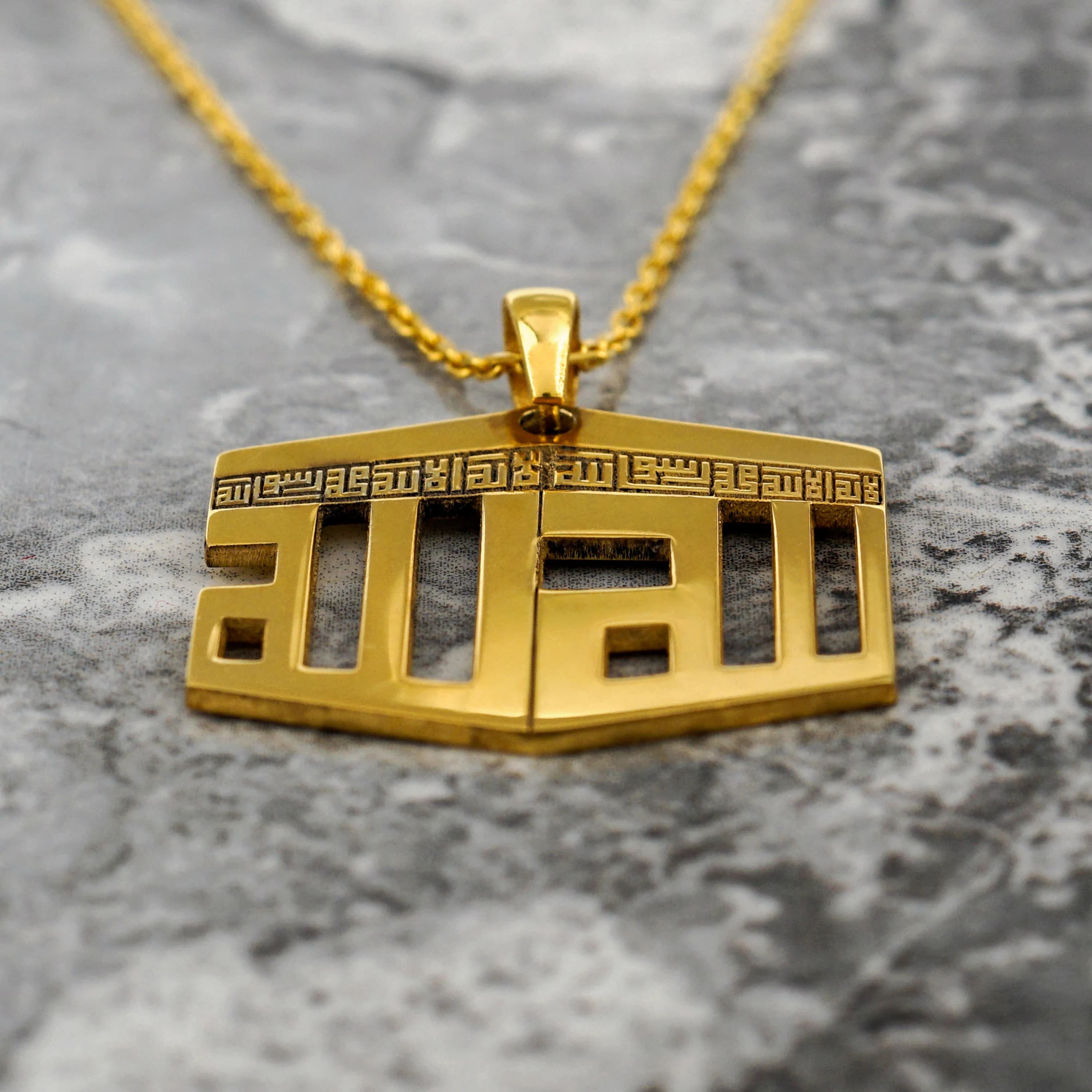 Islamic Necklace Kaaba 18K Gold Plated Silver Pendant Jewelry Gift for Her - image 4