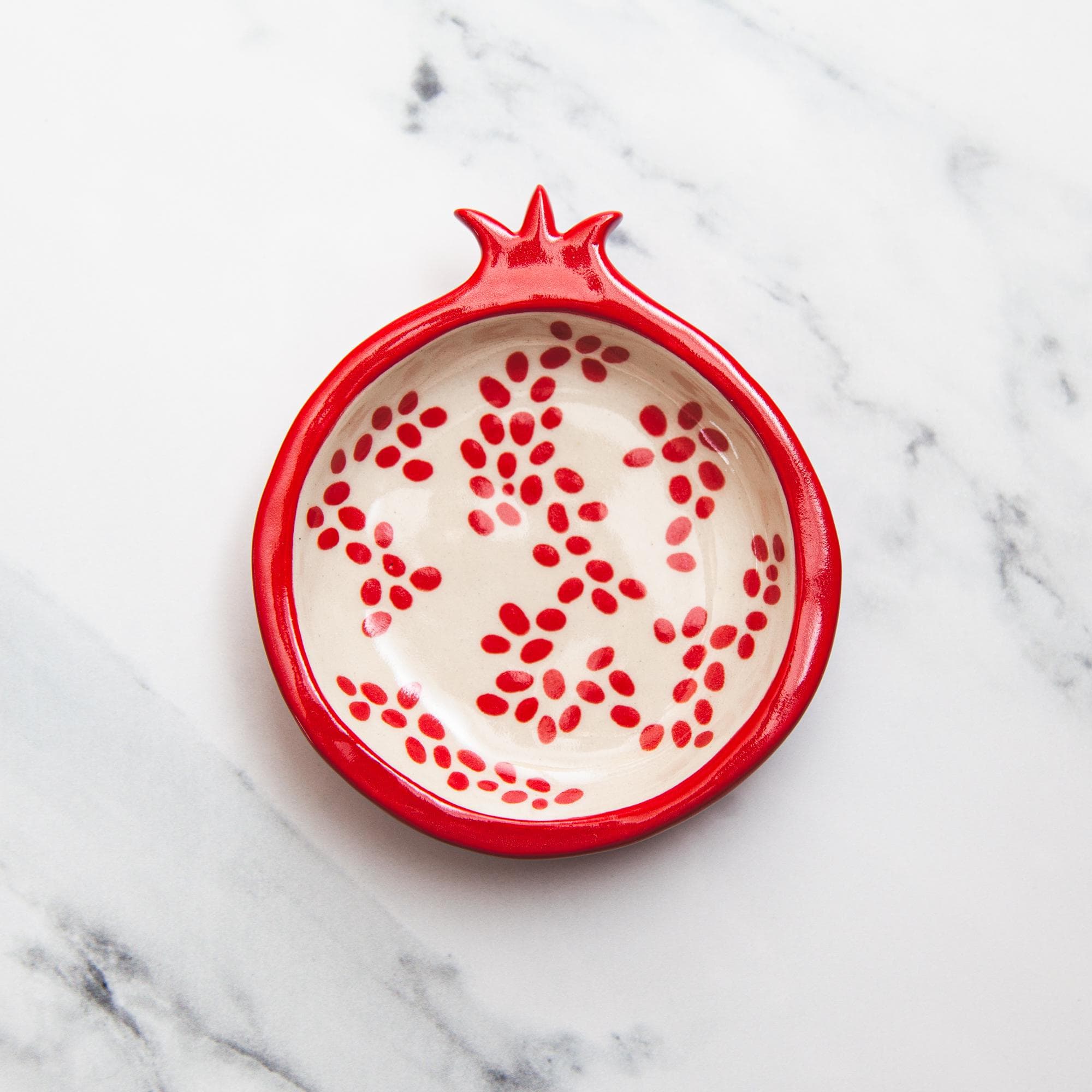Pomegranate Ring Dish, Ceramic Hand Painted Decorative Jewelry Storage, Fruit Trinket Tray, Engagement Ring Holder, Catch-All Storage - image 4