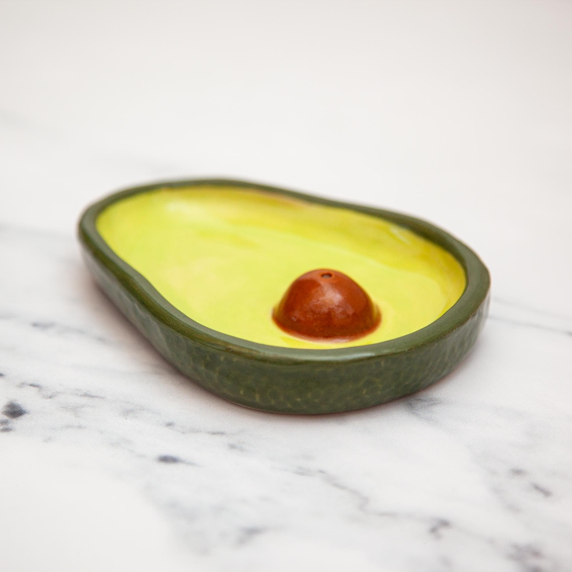 Avocado Incense Burner, Ceramic Hand Painted Stick Incense Holder - image 4