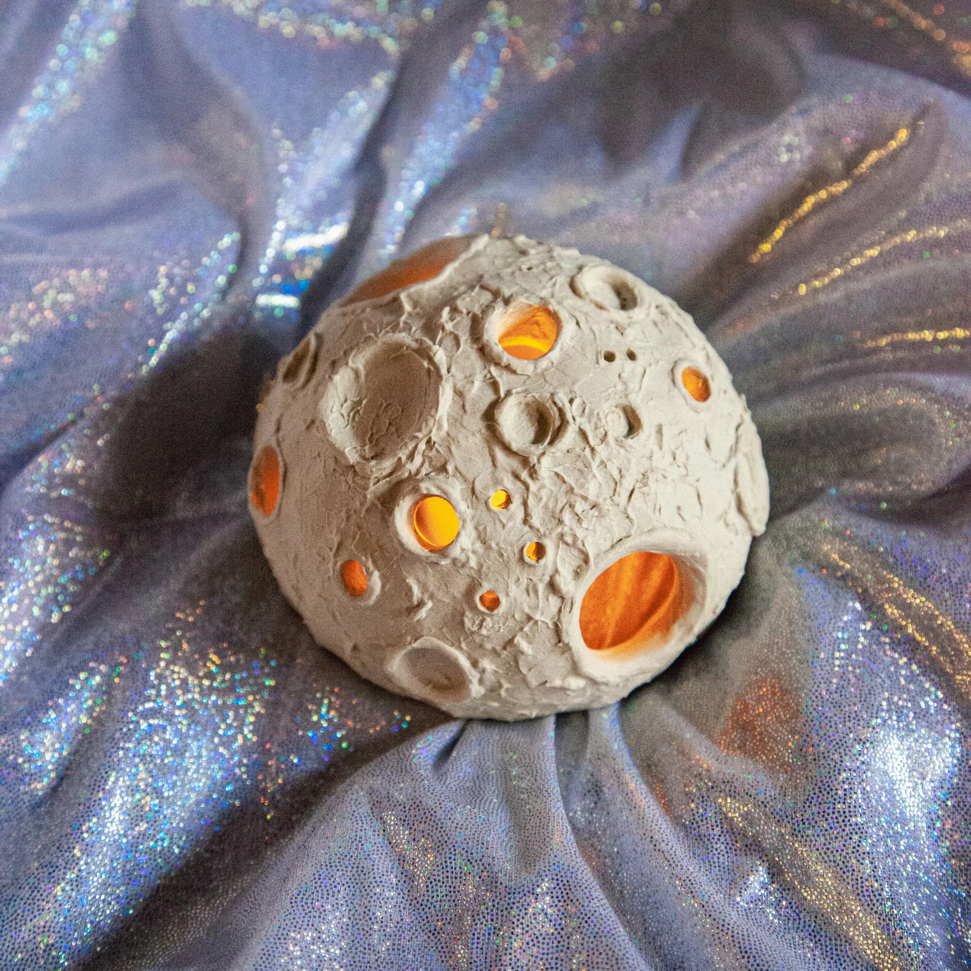 Moon Votive Candle Holder, Tea Light Candle Cover, Dreamy Moon Home Decor, Celestial Luminary, Lunar Decor Ornament