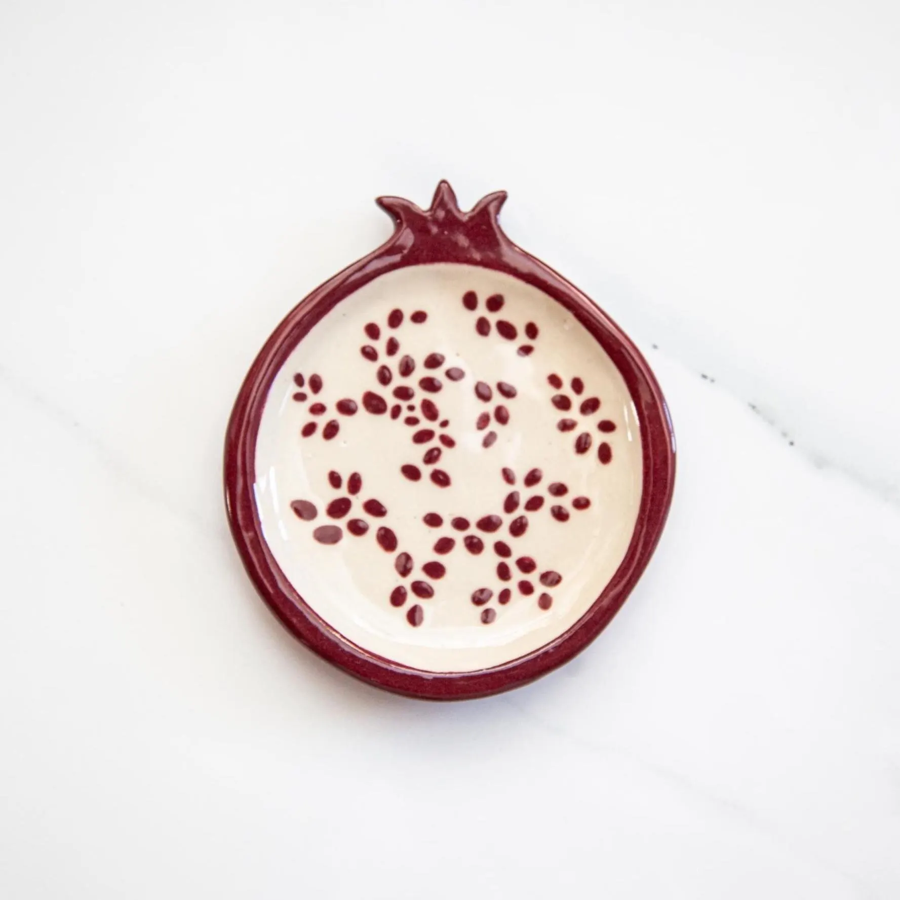 Pomegranate Ring Dish, Ceramic Hand Painted Decorative Jewelry Storage, Fruit Trinket Tray, Engagement Ring Holder, Catch-All Storage - image 5