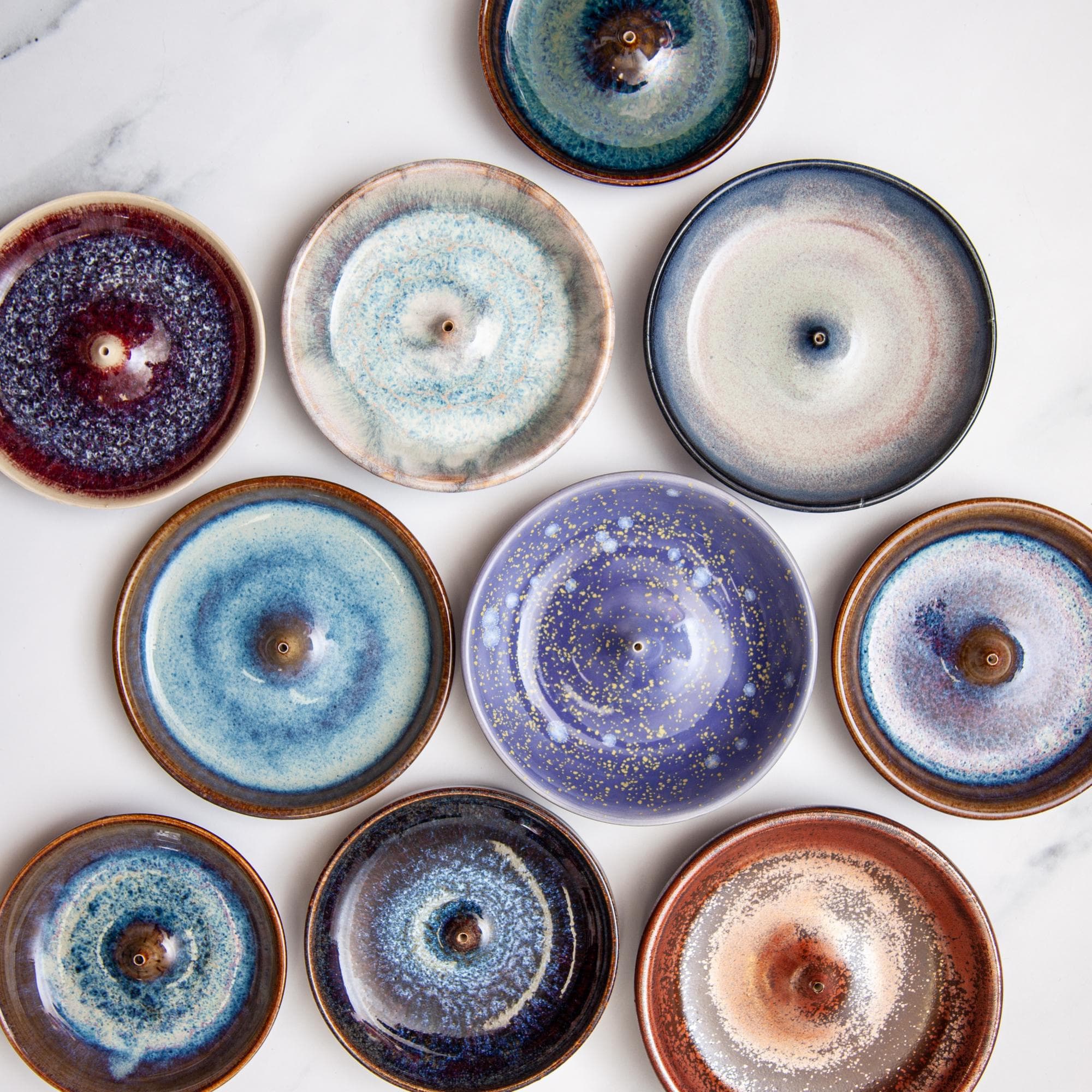 Incense Holder No. 71, Moon Texture Stick Incense Burner, Wheel Thrown Pottery - image 4