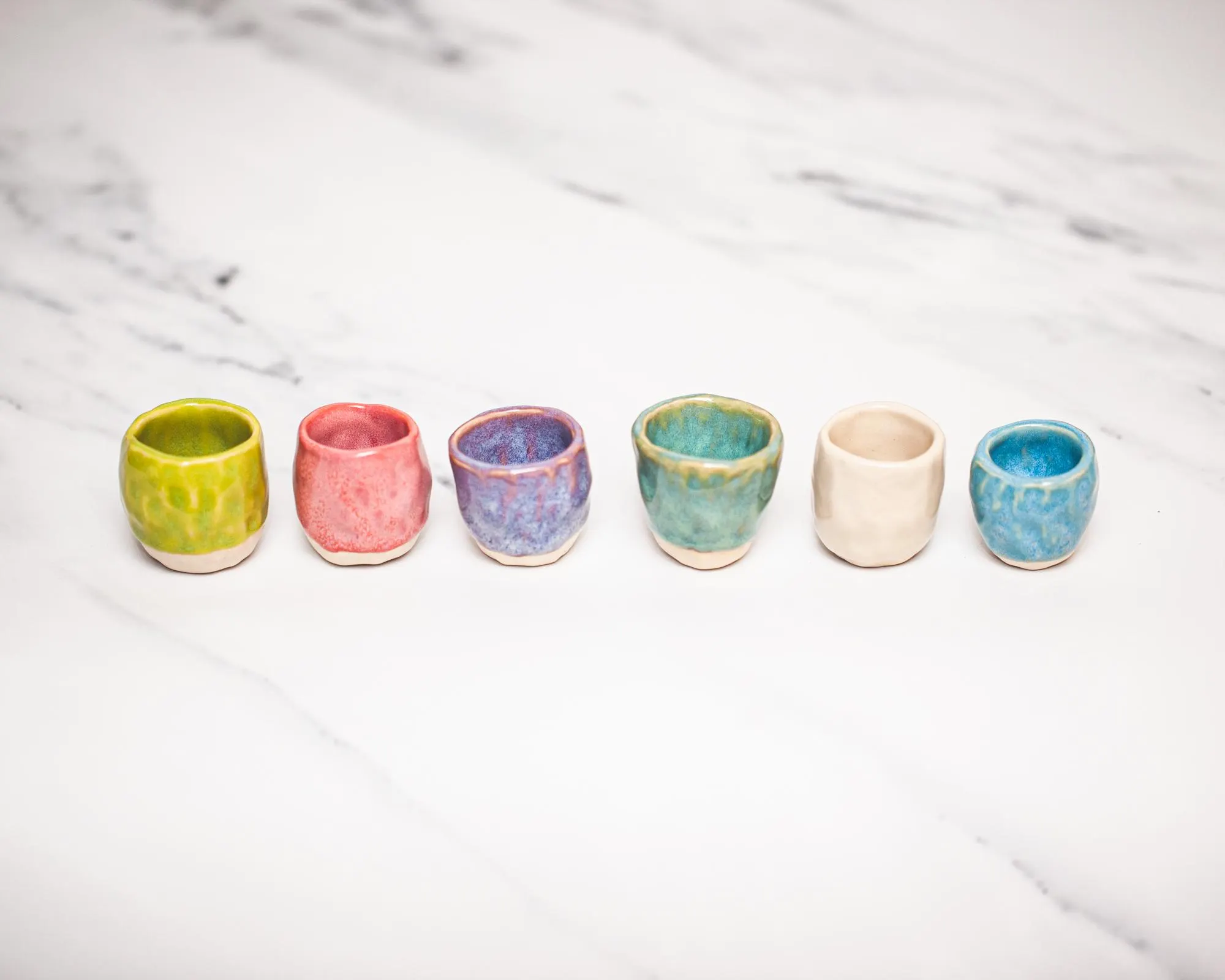 Tincture Thimble, Hand Built Pottery, Fire Cider Shot Glass, Wellness Cup, Ceramic Shot Glass, Teal Glaze, Ceramic Dish - image 3