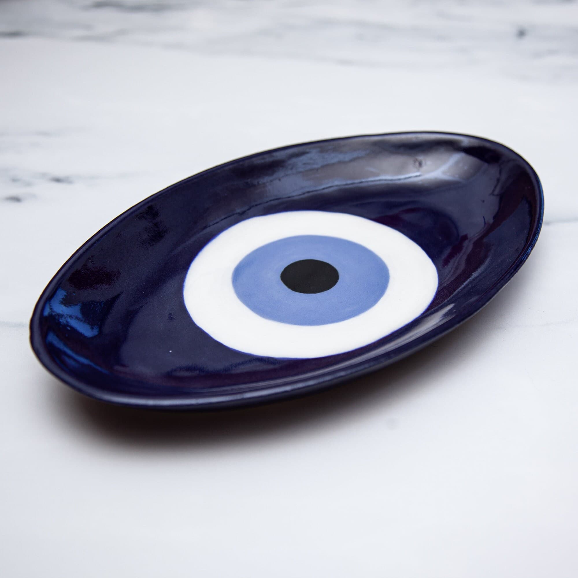 Nazar Evil Eye Jewelry Dish, Large Oval Trinket or Fruit Tray - image 3