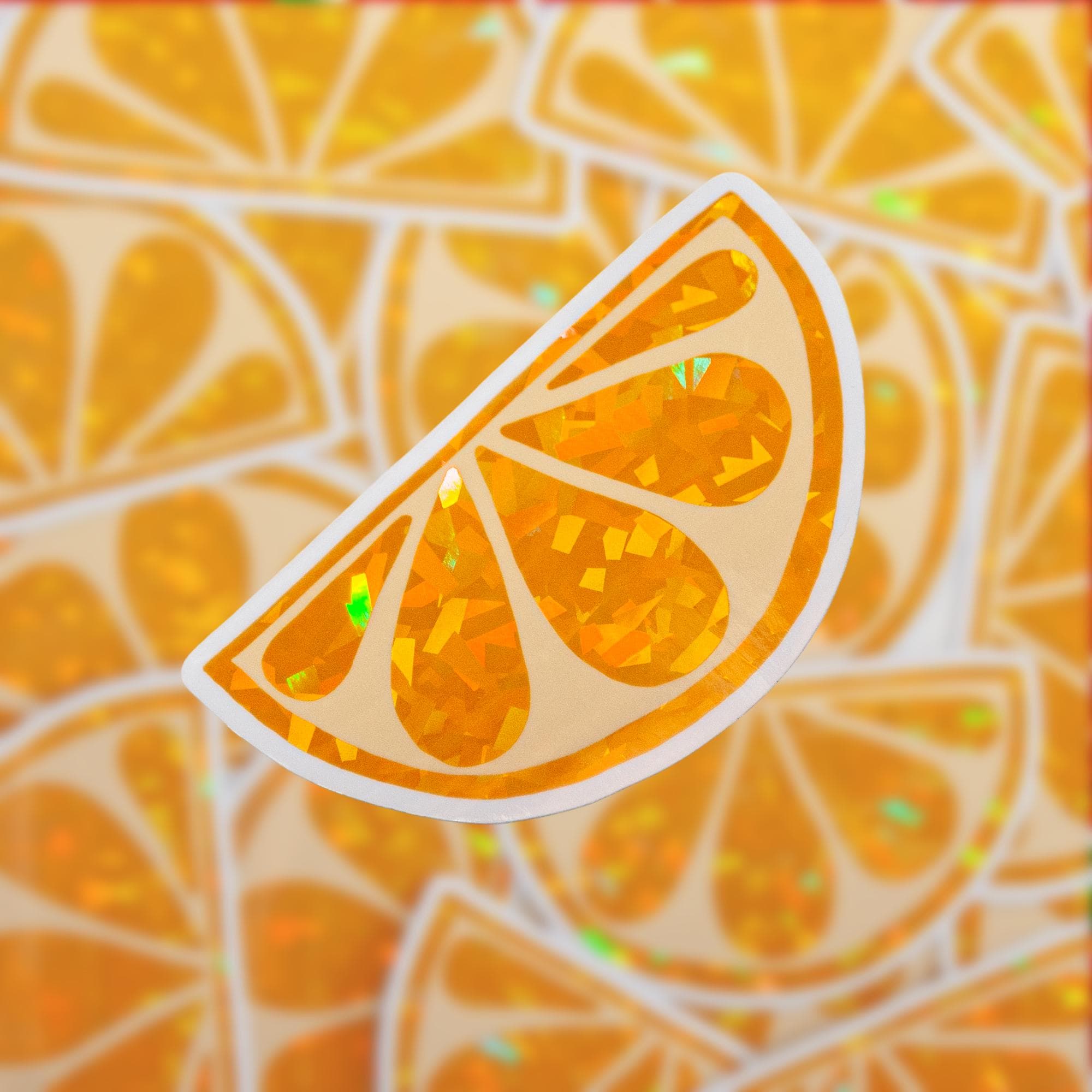 Lemon Prism 3x3 Vinyl Sticker, Food Fruit Art