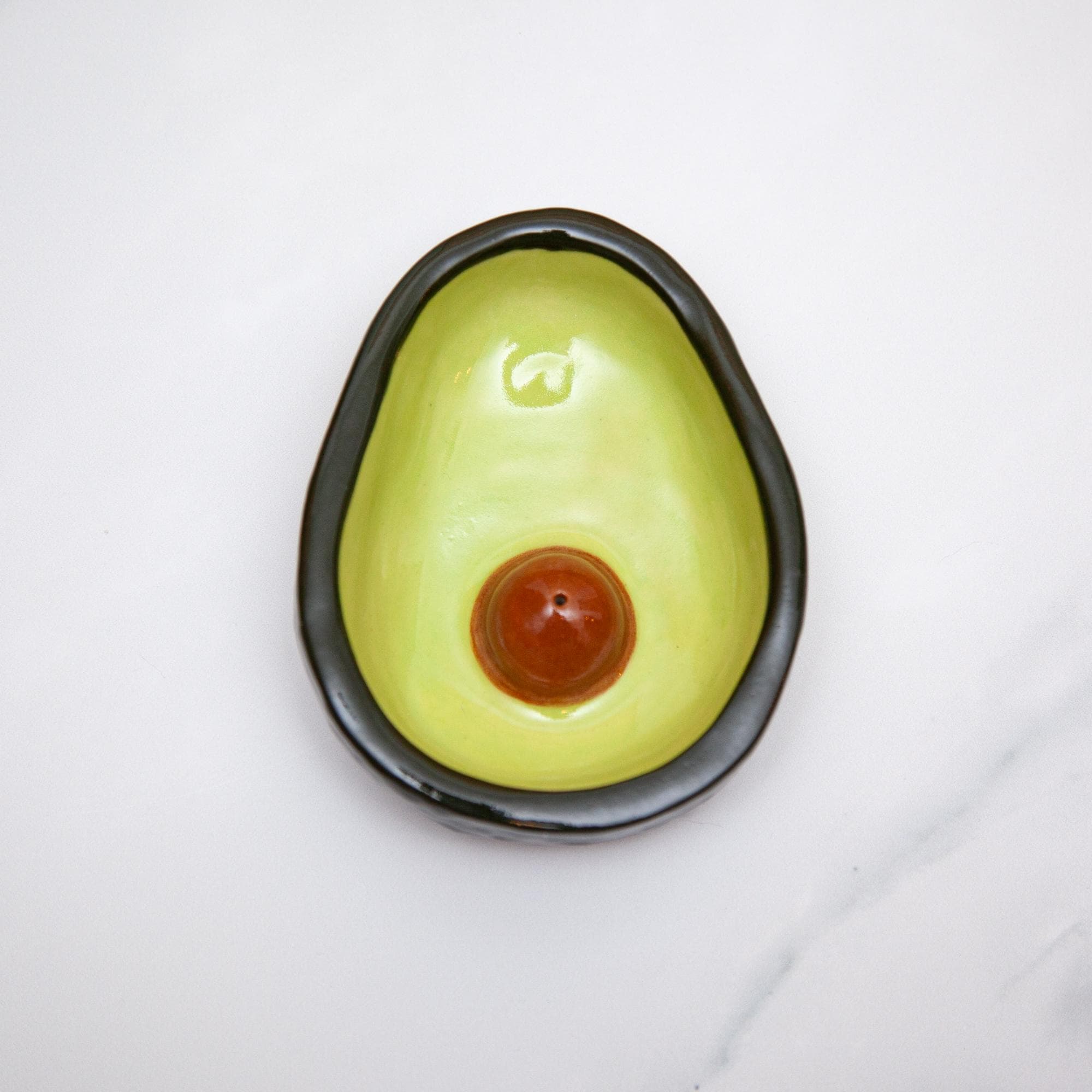 Avocado Incense Burner, Ceramic Hand Painted Stick Incense Holder - image 5