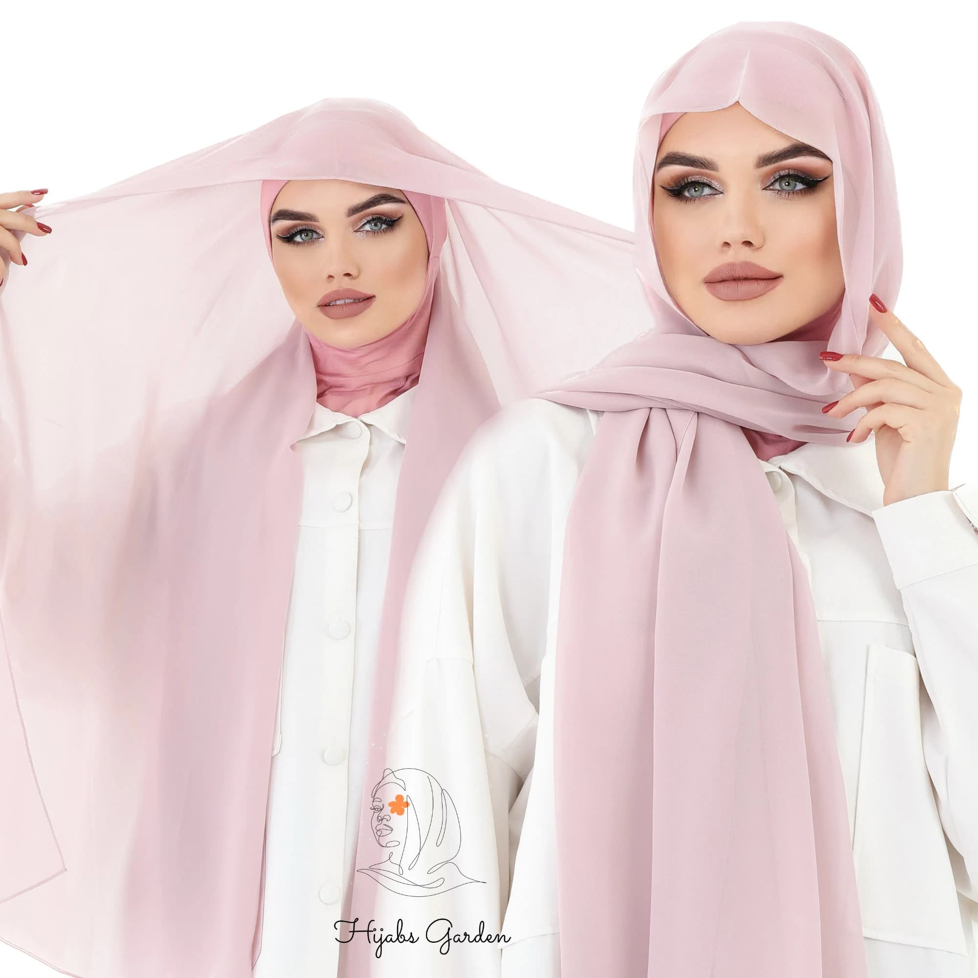 Buy 2 Get 1 FREE, Instant Chiffon Hijab, Ready to Wear Wrap, Cotton Underscarf, Beige Muslim Scarf - image 2