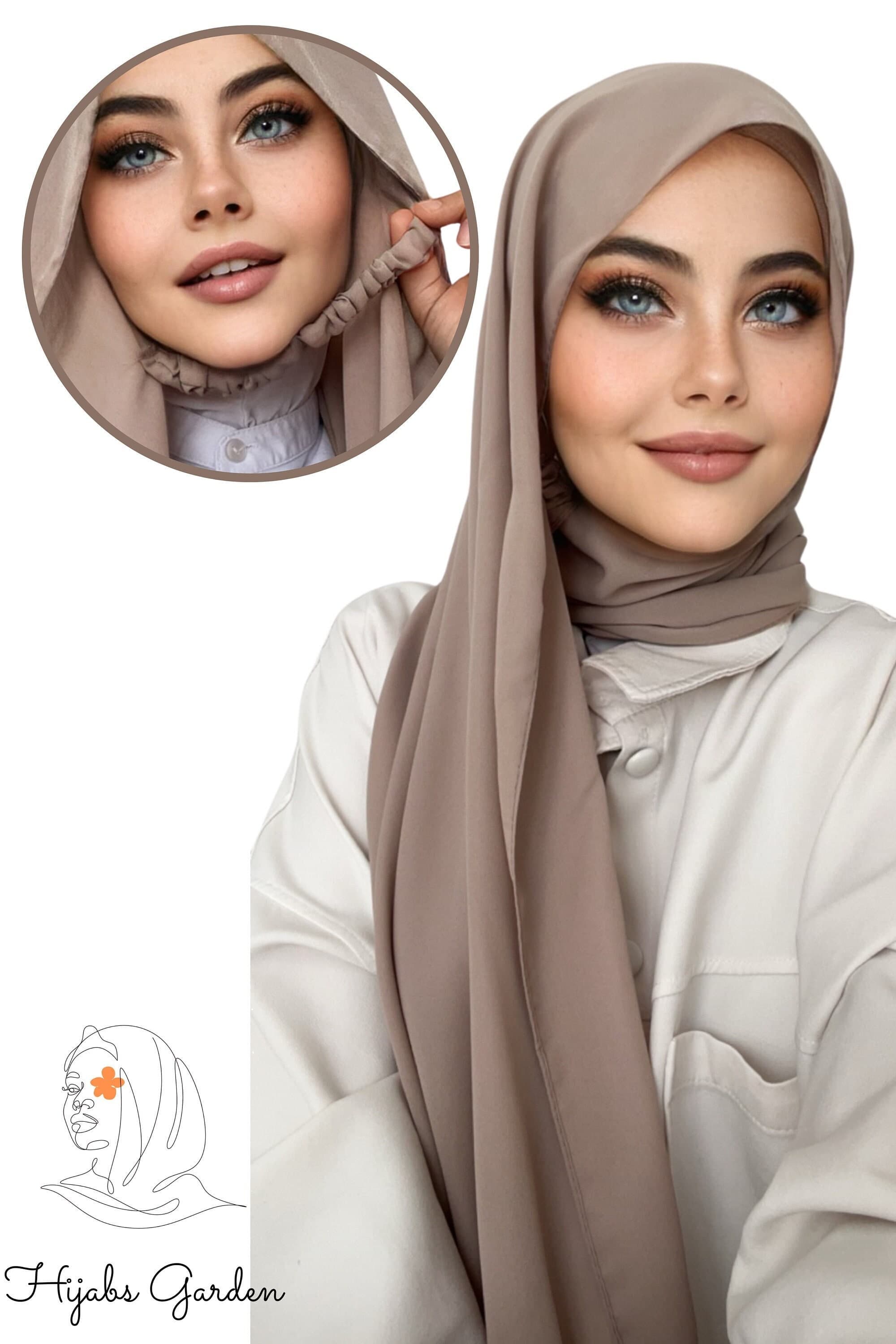 Instant Chiffon Hijab: Ready to Wear Crepe Scarf