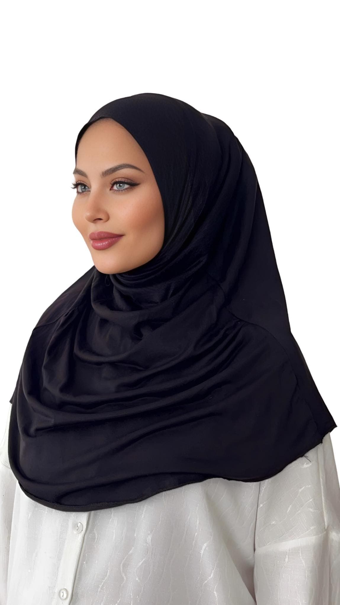 2-Piece Amira Hijab: Instant Cotton Jersey Scarf with Adjustable Elastic - image 4
