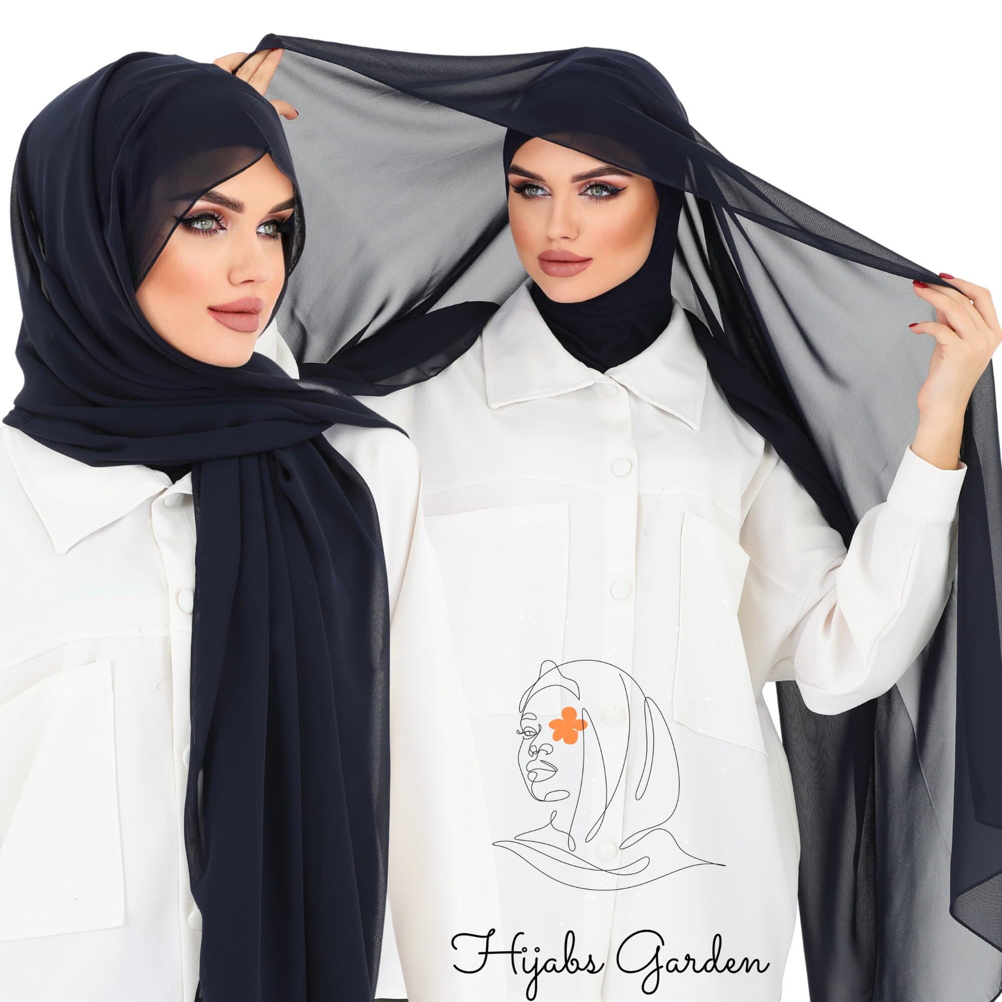 Buy 2 Get 1 FREE, Instant Chiffon Hijab, Ready to Wear Wrap, Muslim Scarf