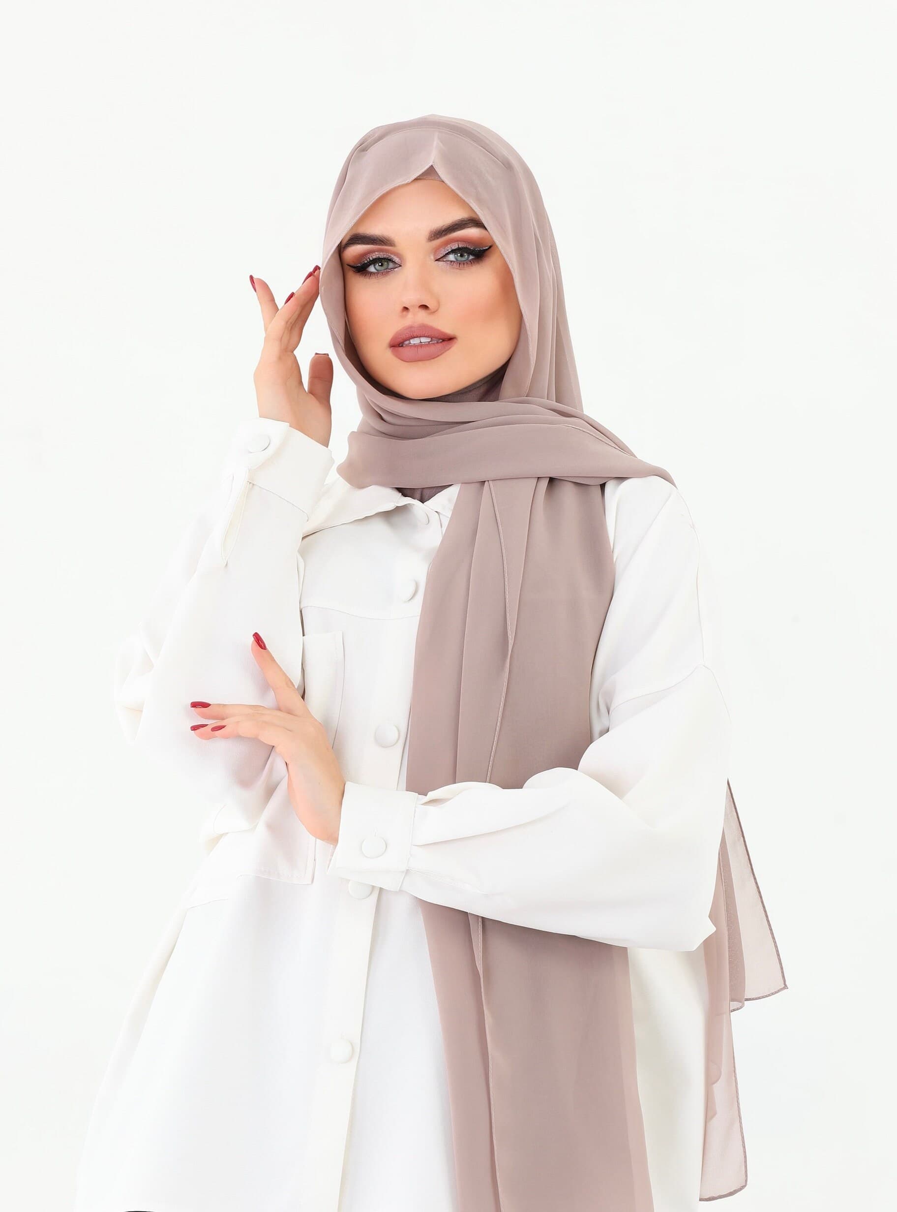 Buy 2 Get 1 FREE, Instant Chiffon Hijab, Ready to Wear Wrap, Muslim Scarf (70x170 cm) - image 3