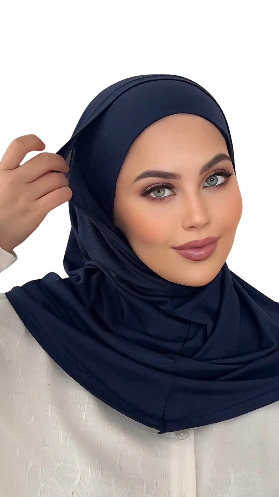 2-Piece Jersey Hijab: Instant Viscose Scarf, Ready to Wear Wrap