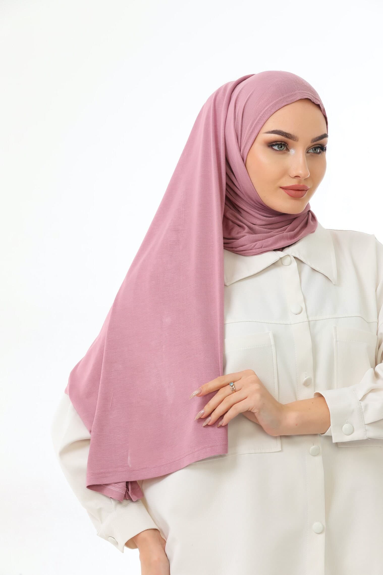 Buy 2 Get 1 FREE, Instant Jersey Hijab, Ready To Wear Head Wrap, Muslim Scarf - image 4