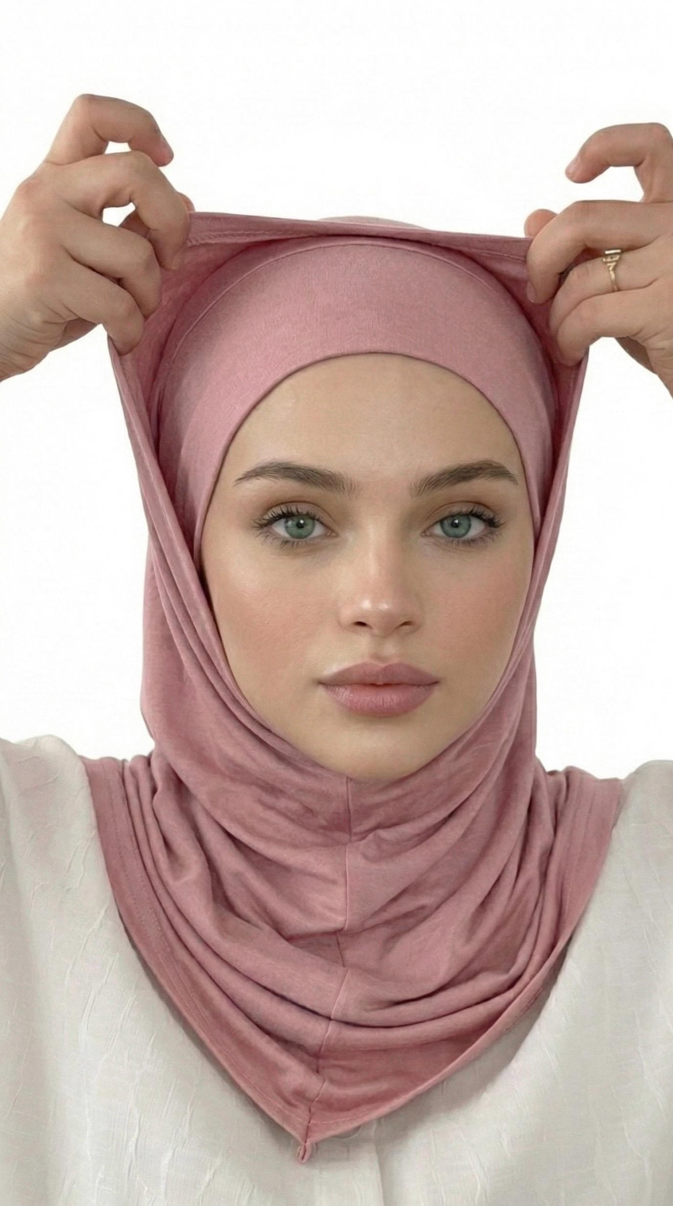 2-Piece Jersey Hijab: Instant Viscose Scarf, Ready to Wear Wrap