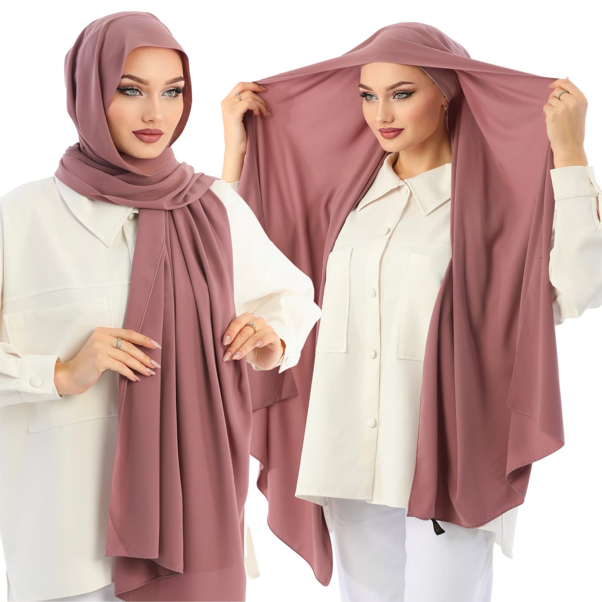 Instant Heavy Crepe Medina Hijab: Ready to Wear Wrap