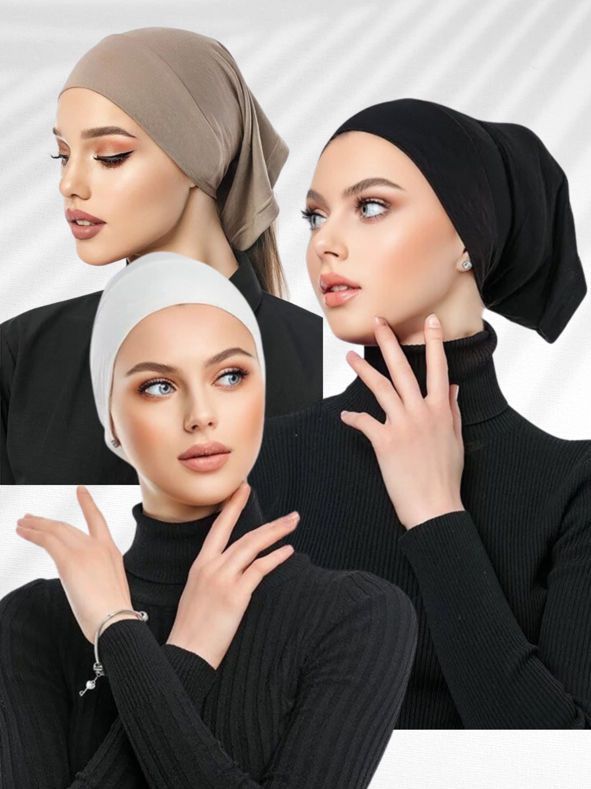 Cotton Under Hijab Cap: 3-Piece Set, Head Wrap - image 4