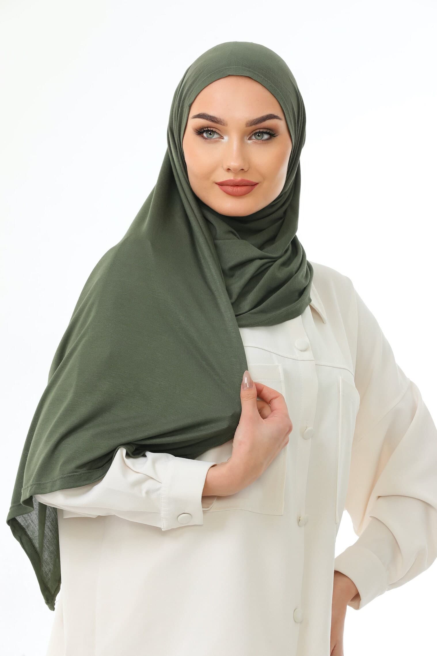 instant jersey green hijab