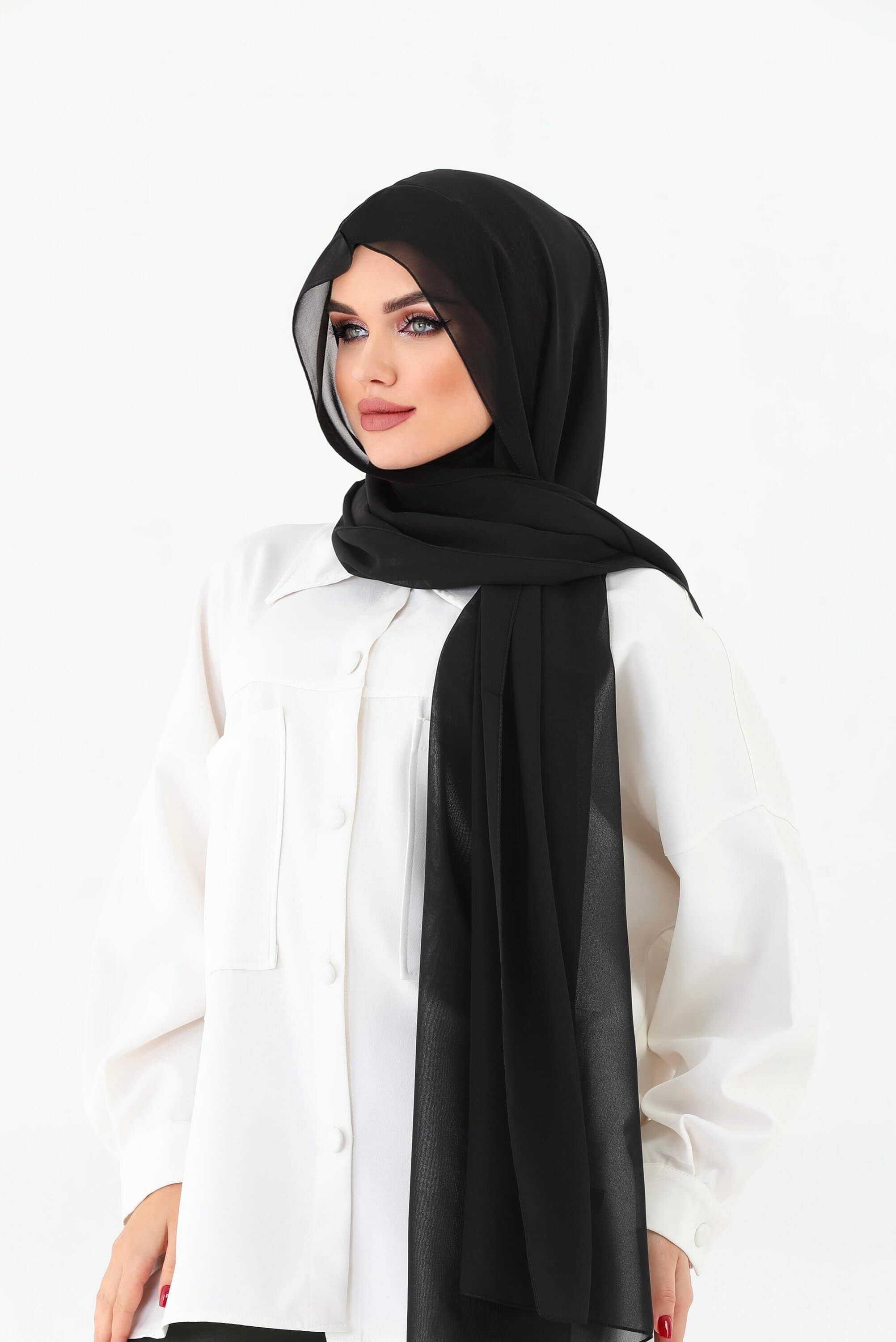 Instant Chiffon Hijab, Ready to Wear Wrap, Beige Muslim Head Wrap - image 4