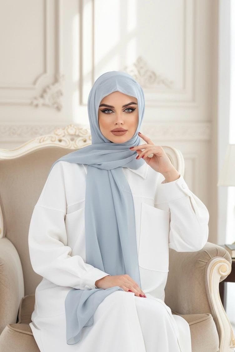 Buy 2 Get 1 FREE, Instant Chiffon Hijab, chiffon with under cap hijab, Ready to Wear Wrap, Cotton Underscarf, Beige Muslim Scarf - image 5