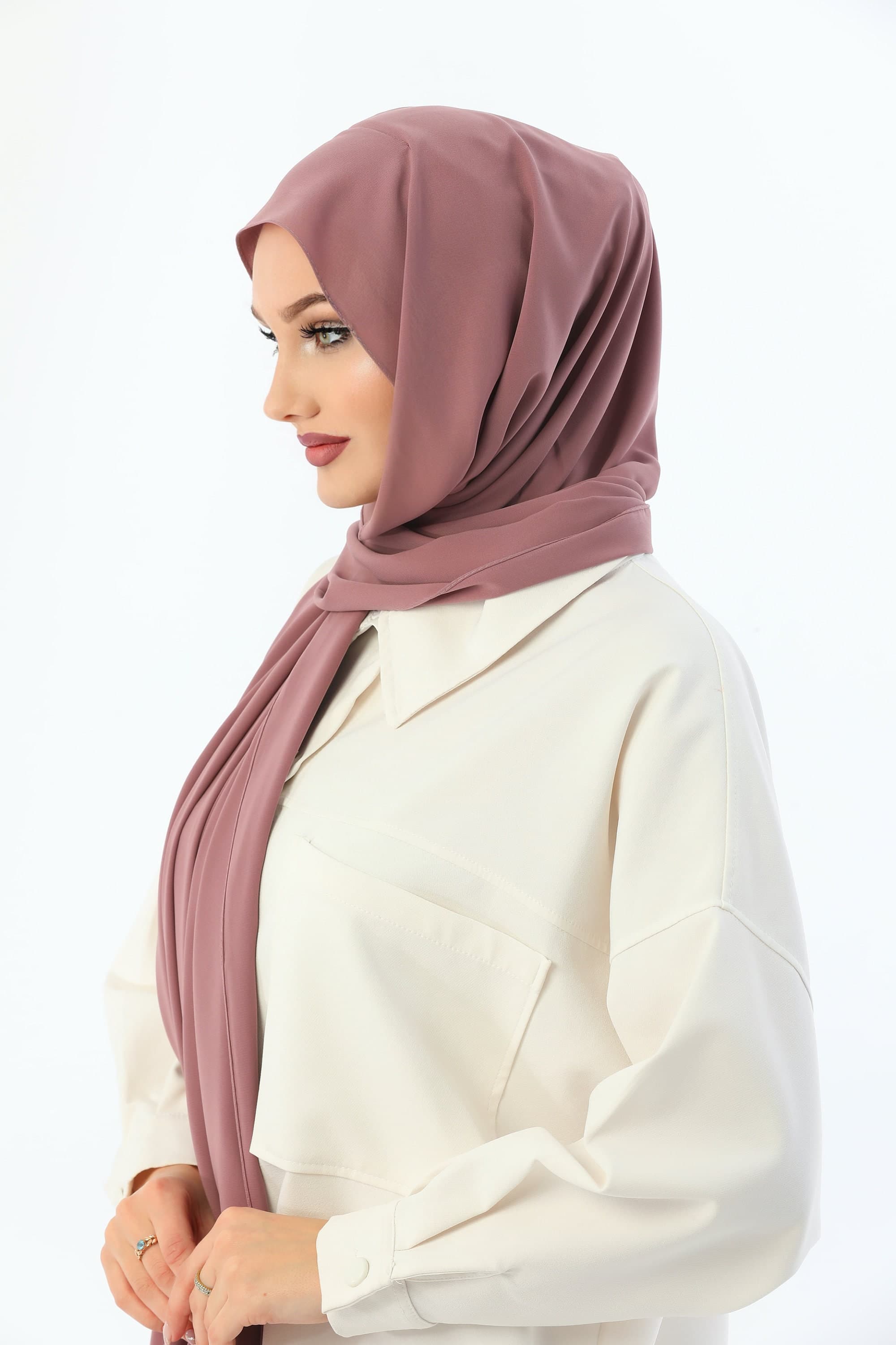 Instant Heavy Crepe Medina Hijab: Ready to Wear Wrap - image 4