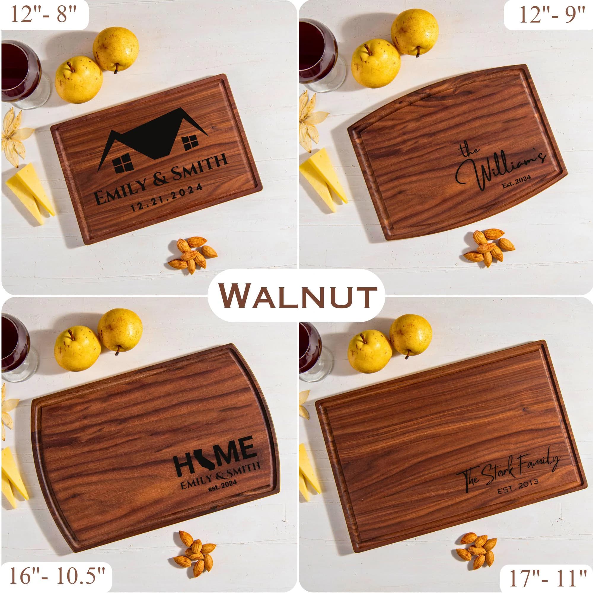 New Home Personalized House Portrait Cutting Board Engraved Photo on Wood First Home Gift Real Estate Closing Gift for Couples Newlywed Gift - image 4