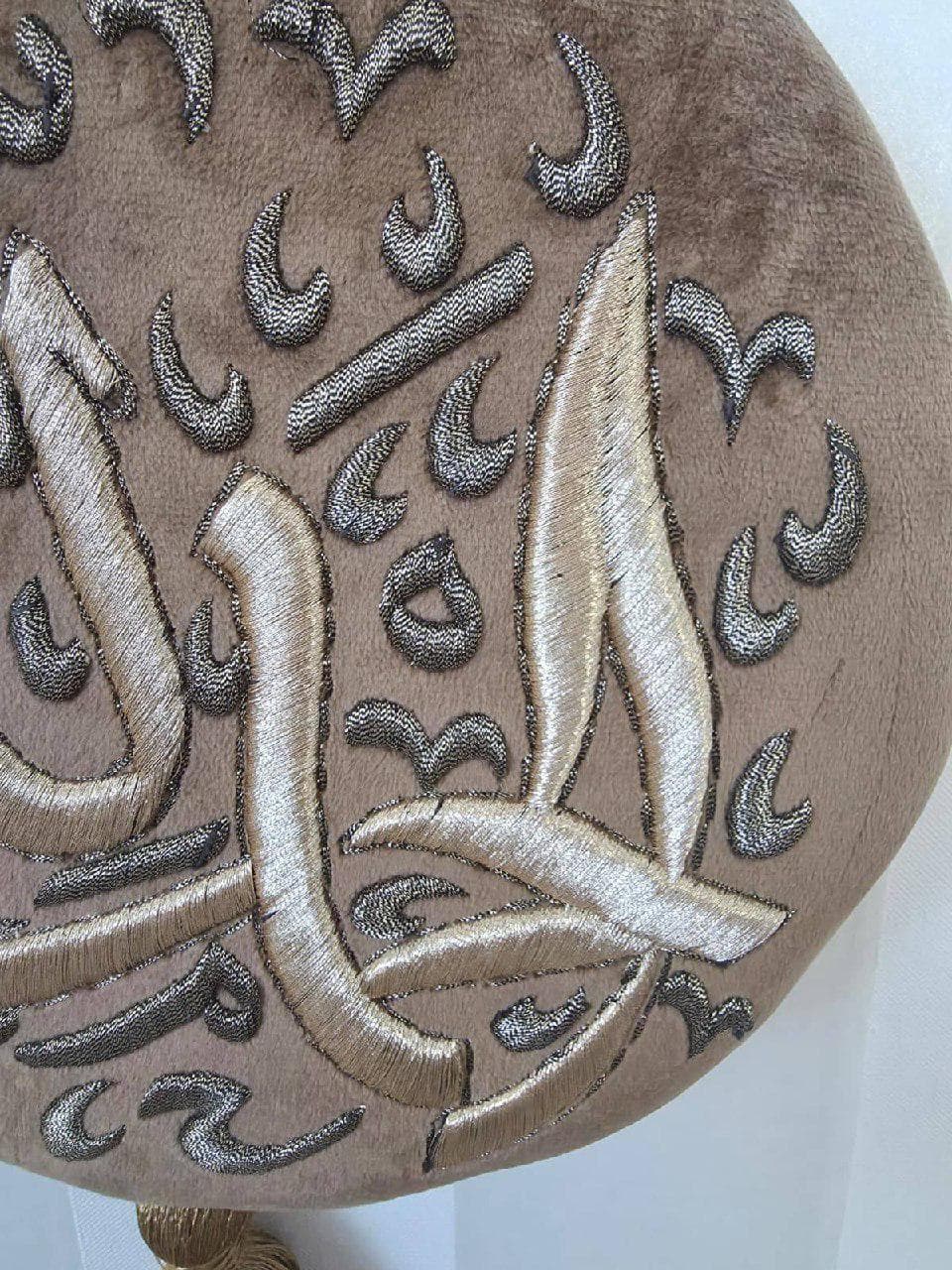 Islamic Wall Hanging Decor, Mashallah Alhamdulillah Arabic Calligraphy, Embroidered Islamic Textile Art, Muslim Home Wall Decor with Tassel - image 5