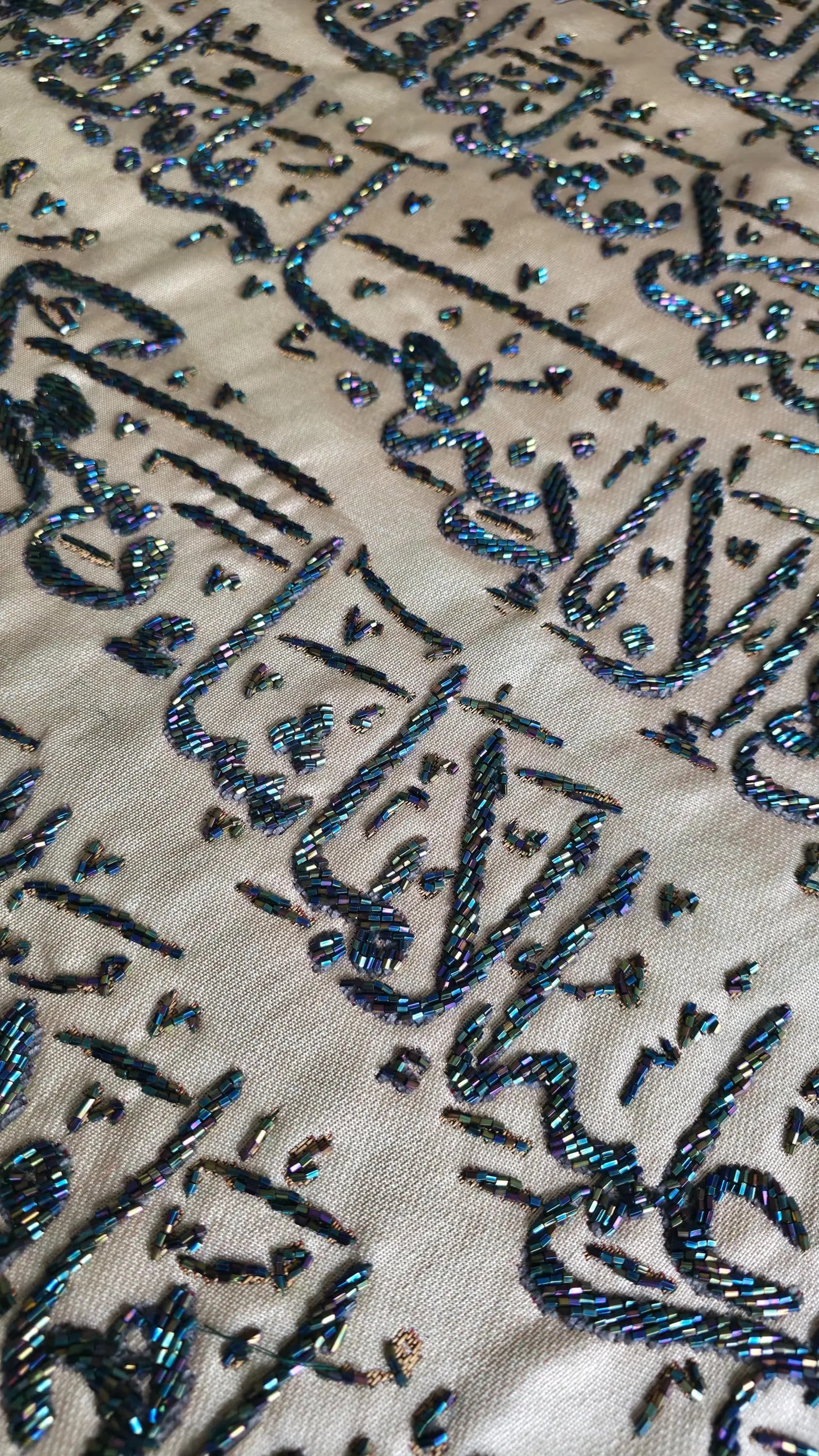 Ayat al-Kursi Wall Hanging | Gray Embroidered Islamic Tapestry | Arabic Calligraphy Quran Verse Decor | Prayer Room & Eid Gift - image 5