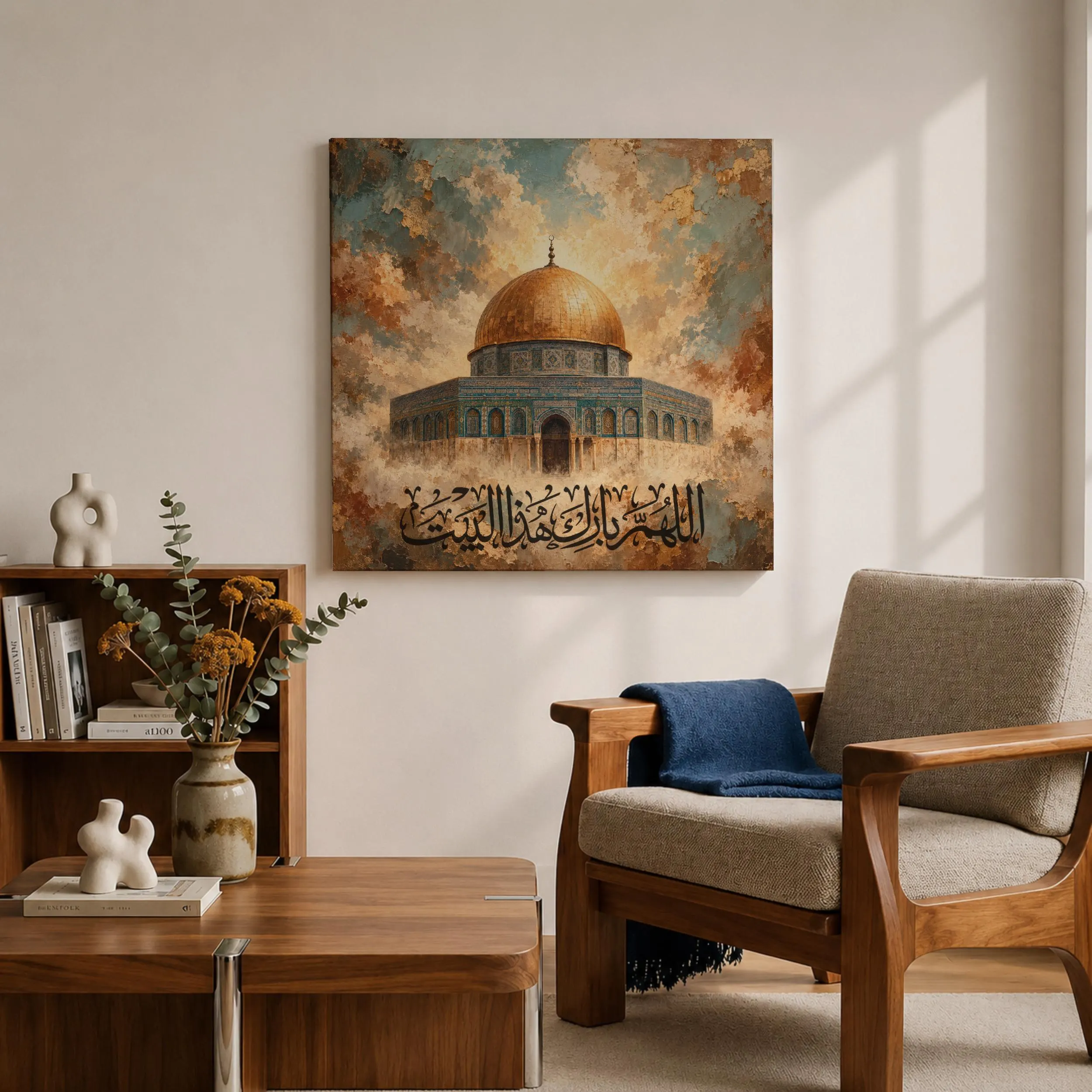 Haram al-Sharif Wall Art Masjid Al Aqsa Framed Canvas Jerusalem Mosque Muslim Home Decor