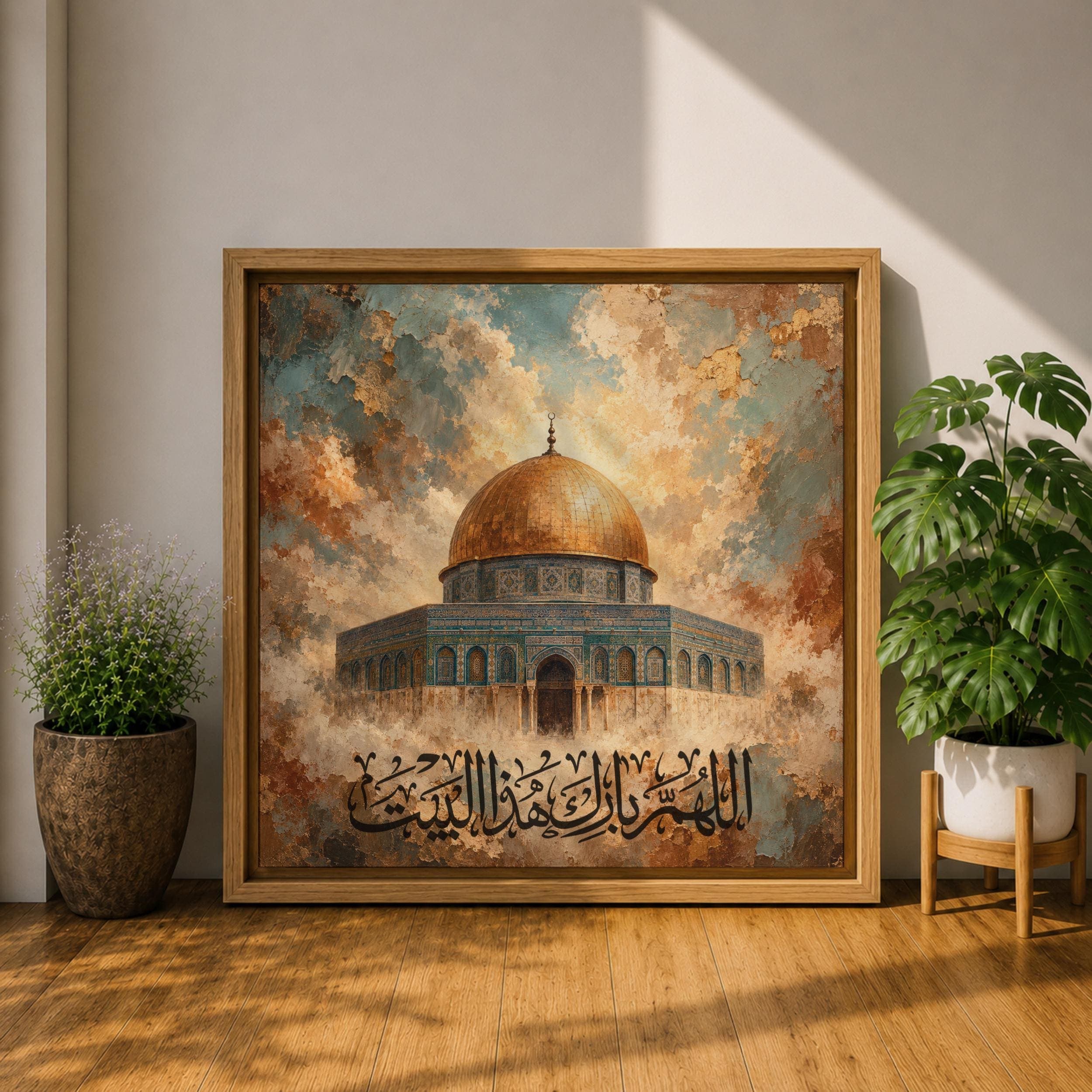 Haram al-Sharif Wall Art Masjid Al Aqsa Framed Canvas Jerusalem Mosque Muslim Home Decor