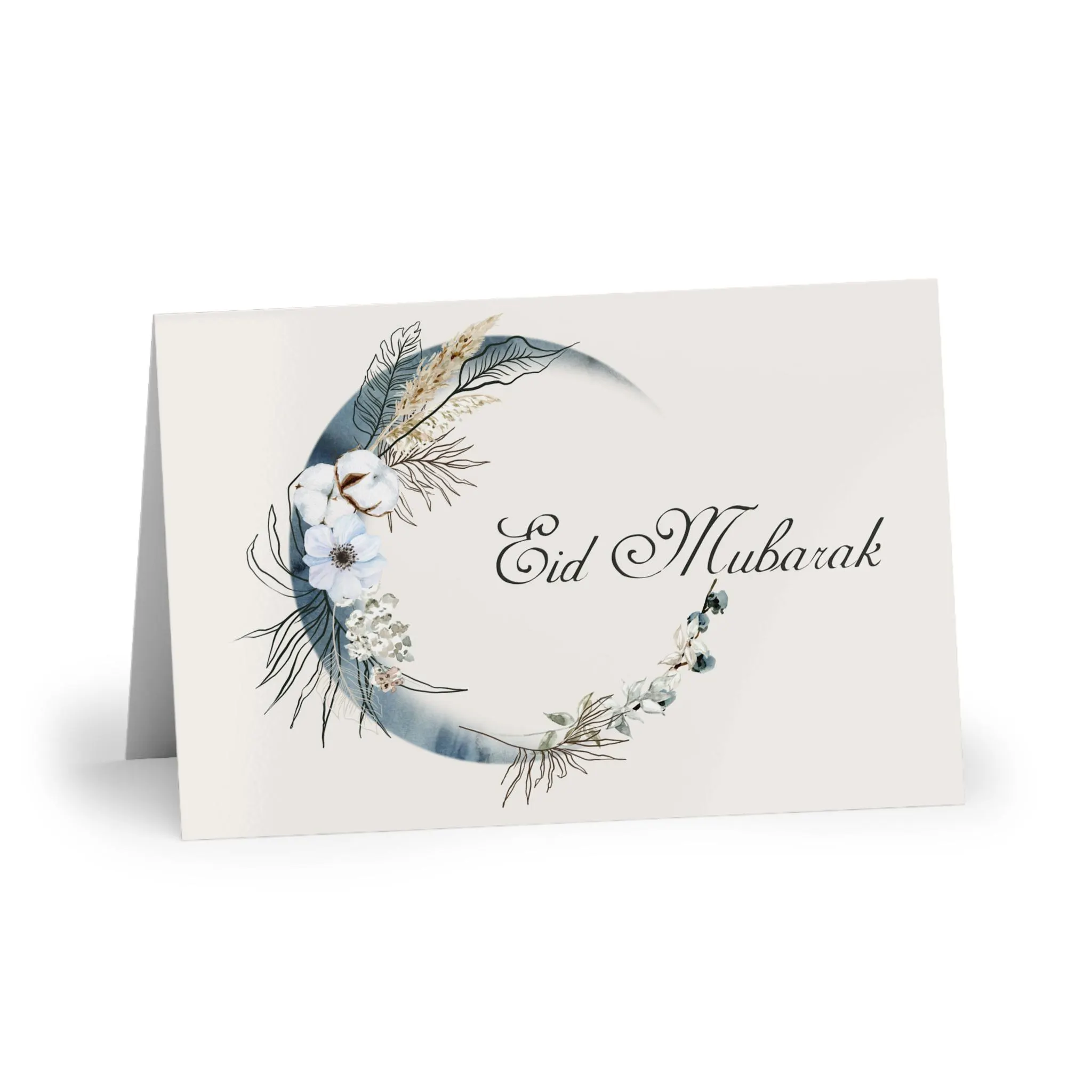 Elegant Eid Greeting Cards Set, Eid Mubarak Cards, Islamic Holiday Cards, 1 or 10-pc Options, Perfect for Celebrations - image 4