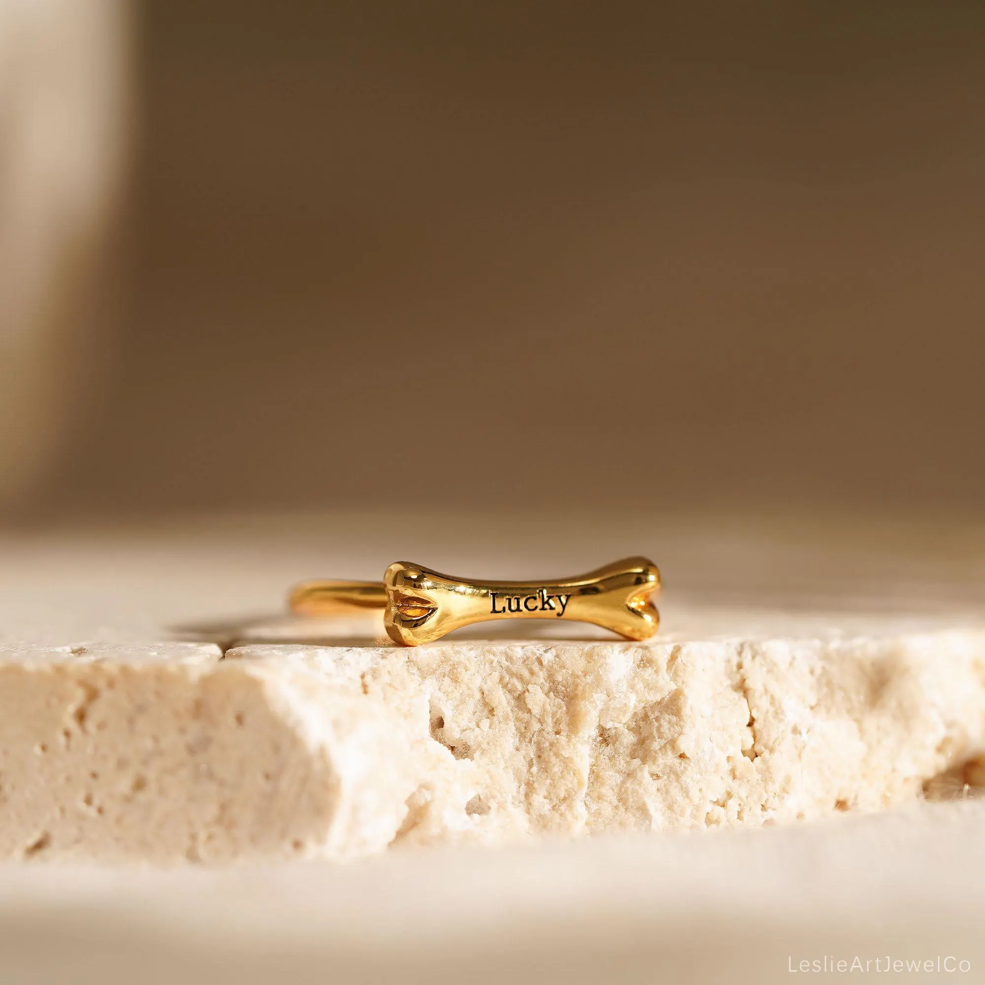 Pet Name Ring, Dog Bone Ring with Name, Personalized Pet Ring, Animal Friendly Jewelry, Pet Lover Gift, Pet ring for Dog Mom, Christmas Gift - image 4
