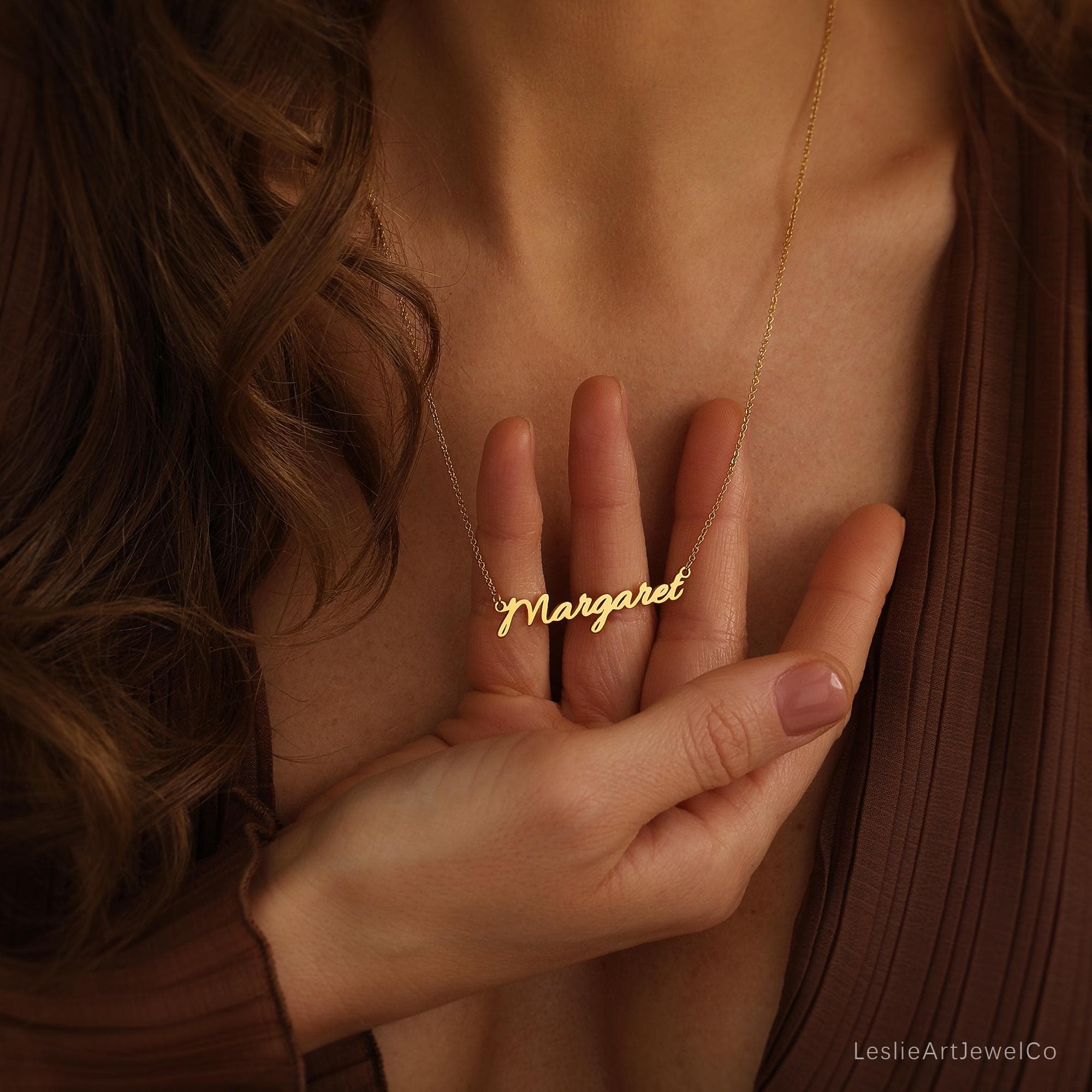 Custom Name Necklace, 18K Gold Name Necklace, Minimalist Name Necklace for Women, Mothers Necklace, Birthday Gift, Mother's Day Gift for Her
